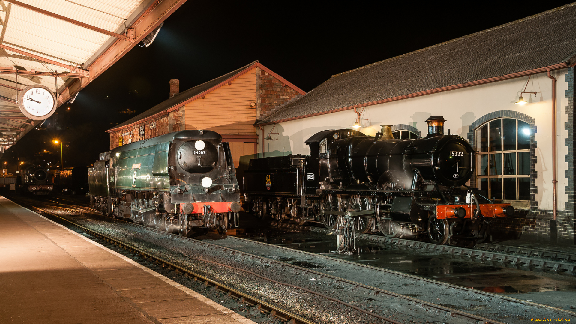 техника, паровозы, дорога, железная, депо