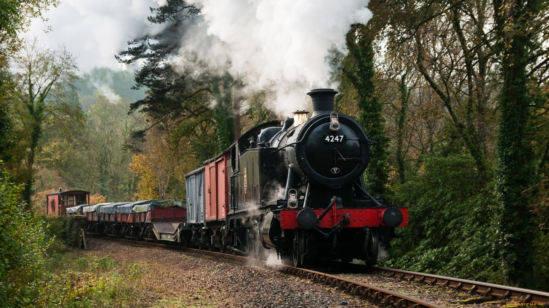 техника, паровозы, паровоз, рельсы, дорога, железная, состав