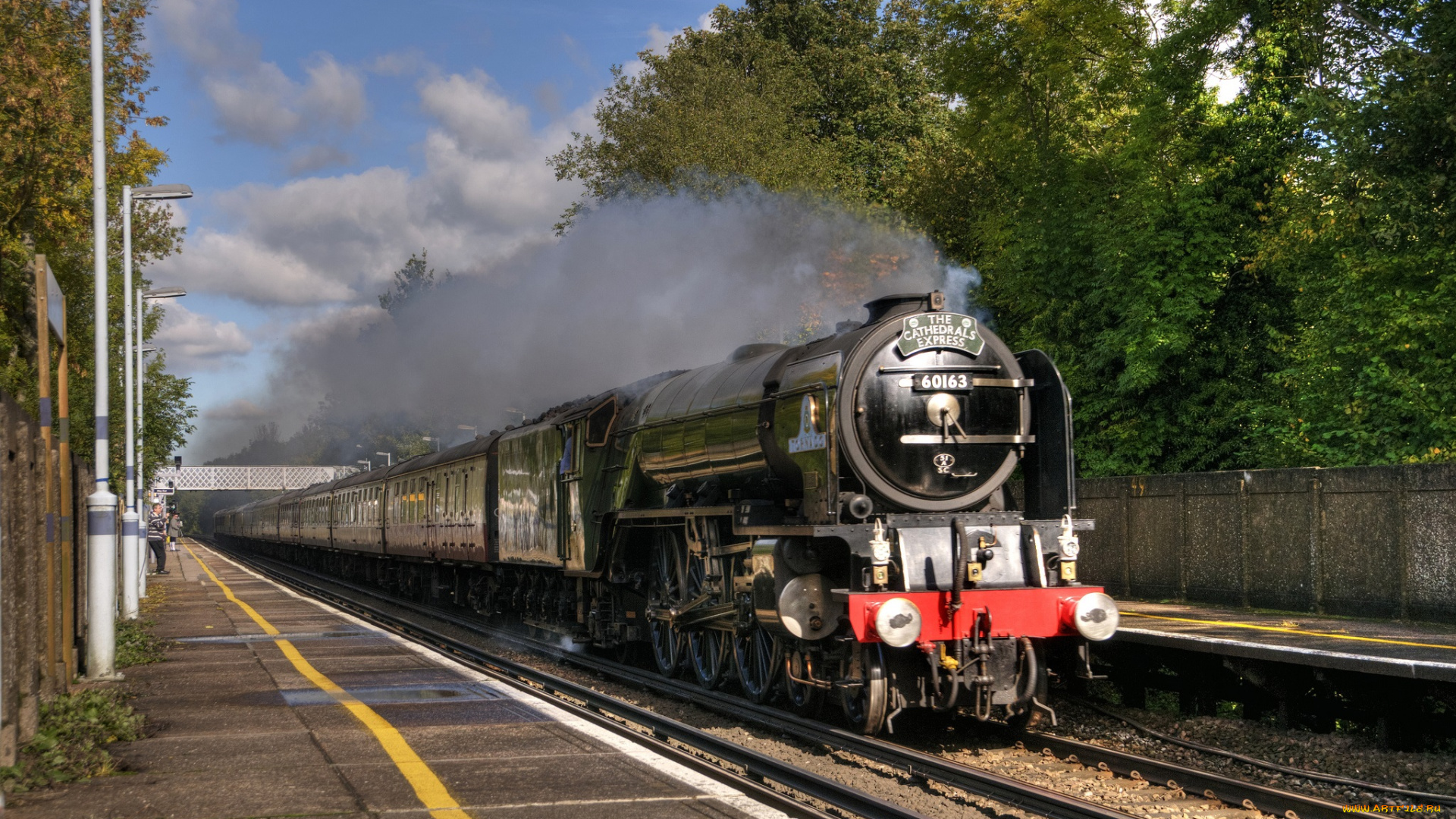 техника, паровозы, состав, паровоз, рельсы, дорога, железная