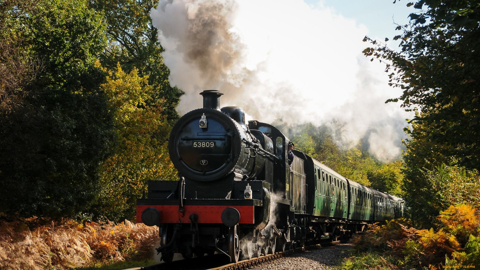 техника, паровозы, состав, паровоз, рельсы, дорога, железная