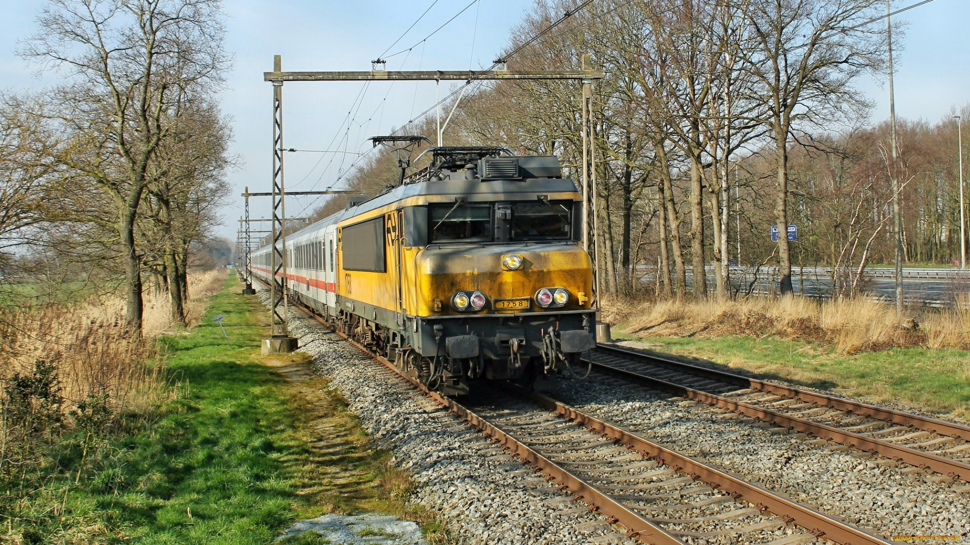 техника, поезда, состав, локомотив, рельсы, дорога, железная