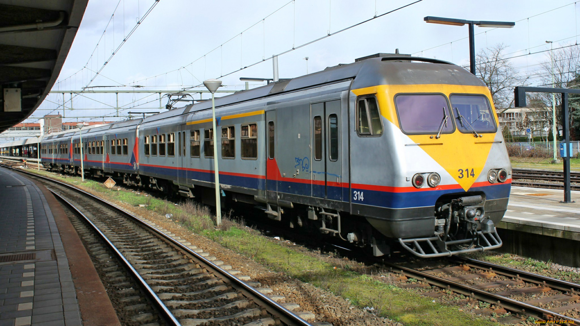 техника, поезда, железная, дорога, локомотив, рельсы, состав