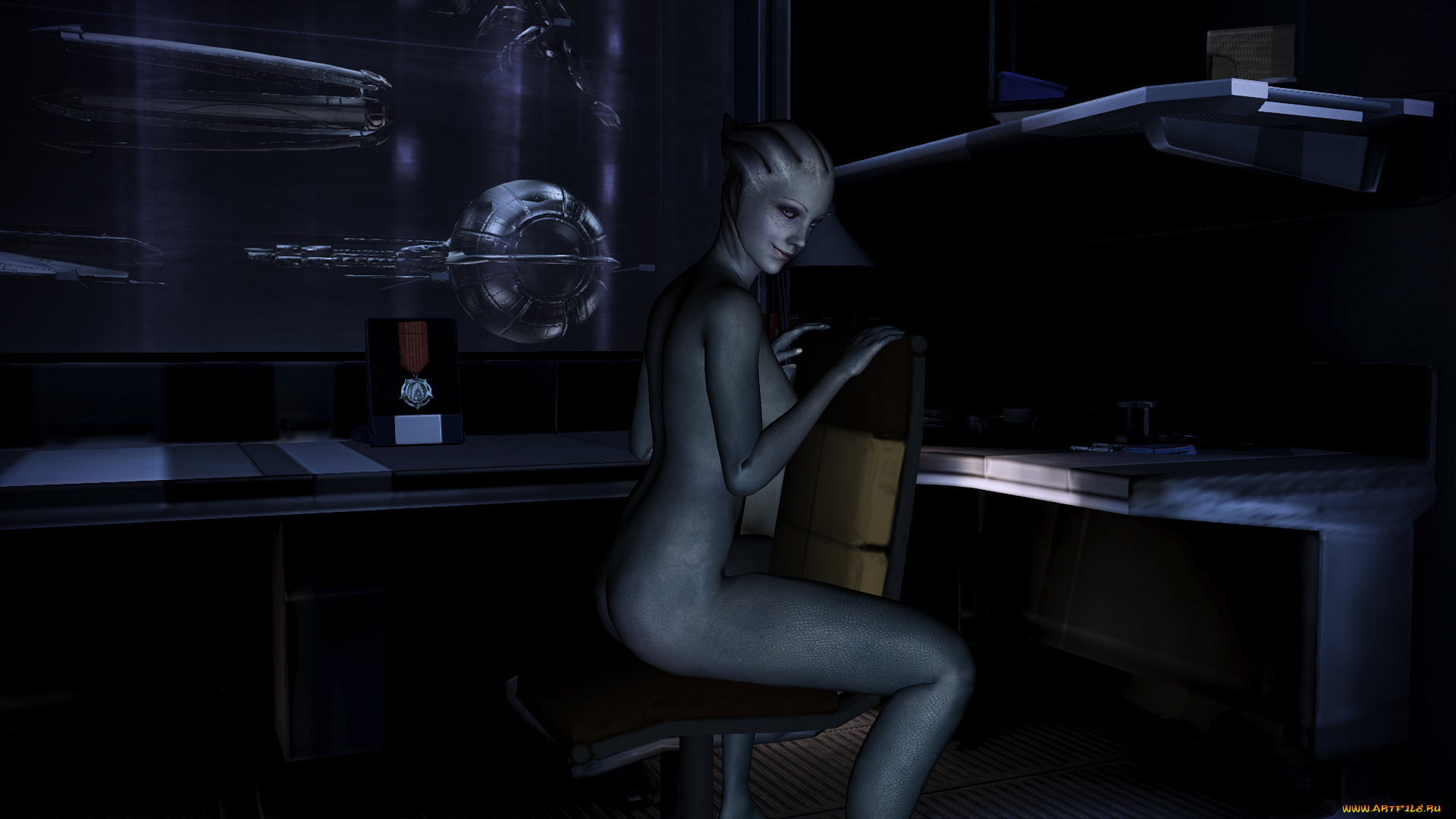 видео, игры, mass, effect, 2, liara, существо