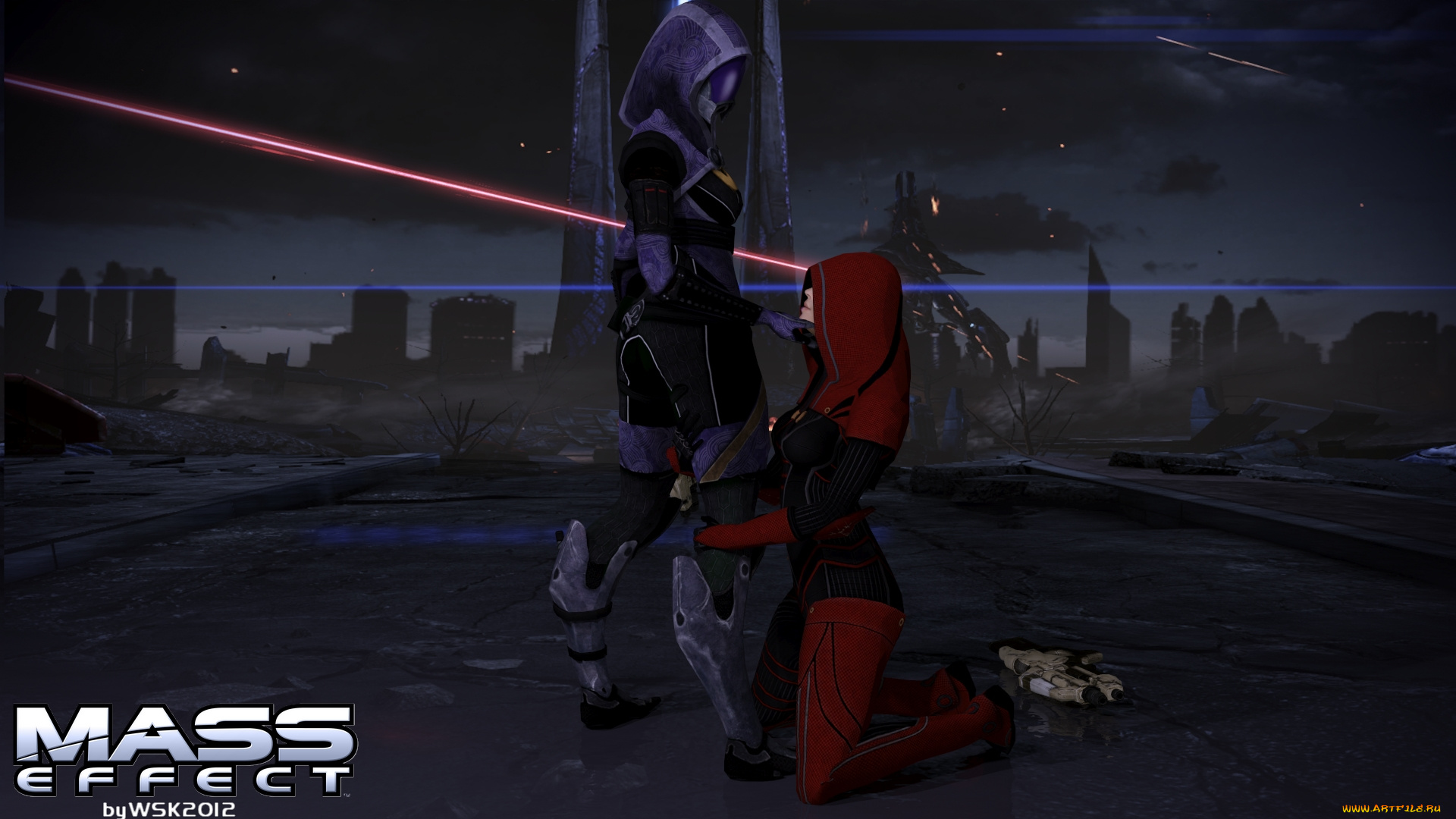 видео, игры, mass, effect, существо, девушка