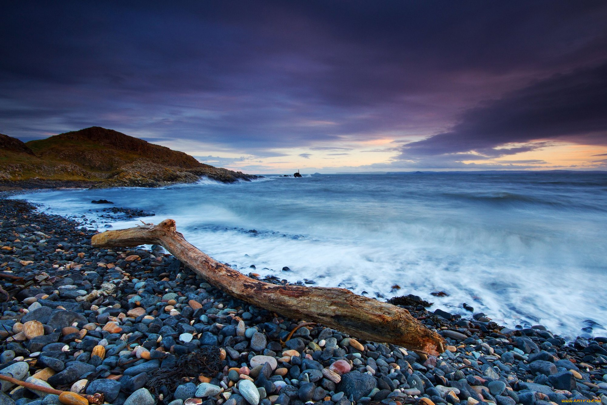 природа, побережье, море, камни