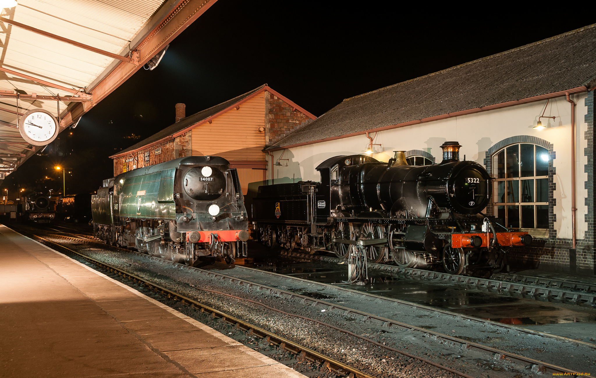 техника, паровозы, дорога, железная, депо