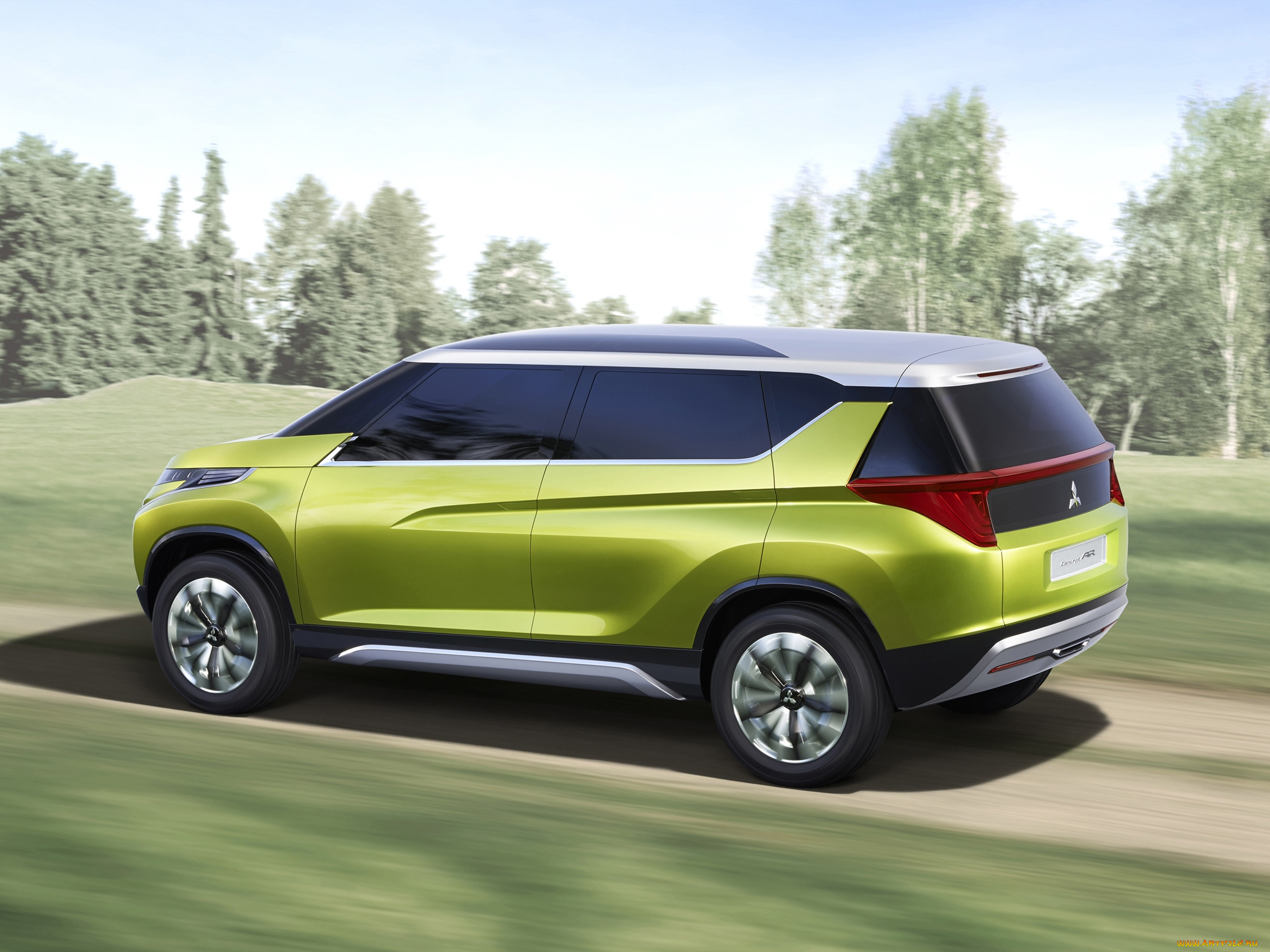 автомобили, 3д, ar, зеленый, 2013, concept, mitsubishi