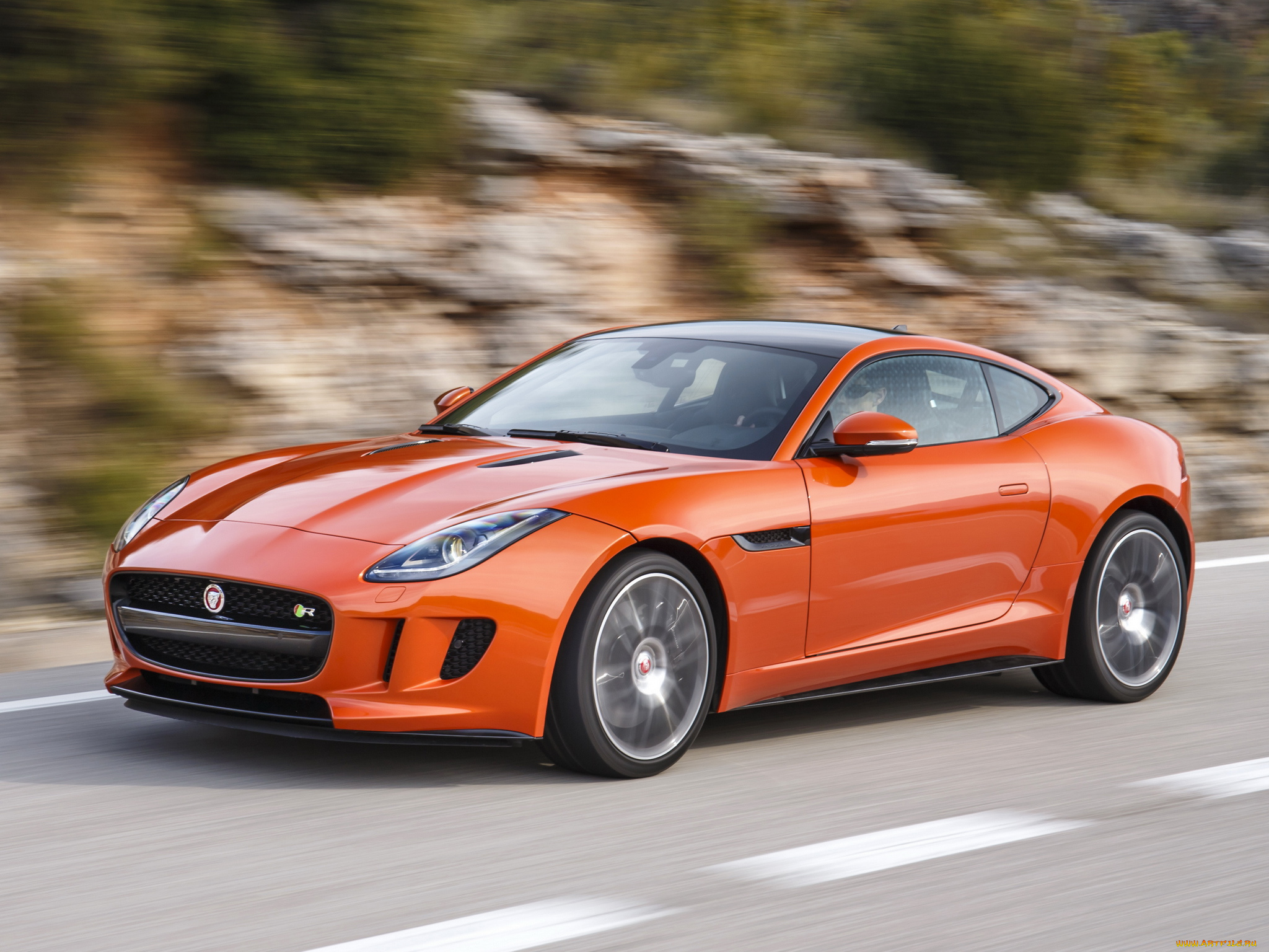 автомобили, jaguar, красный, 2014, r, coupе, f-type