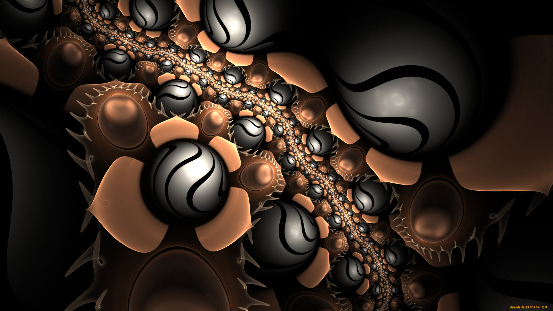 3д, графика, фракталы, , fractal, цвета, узор, фон