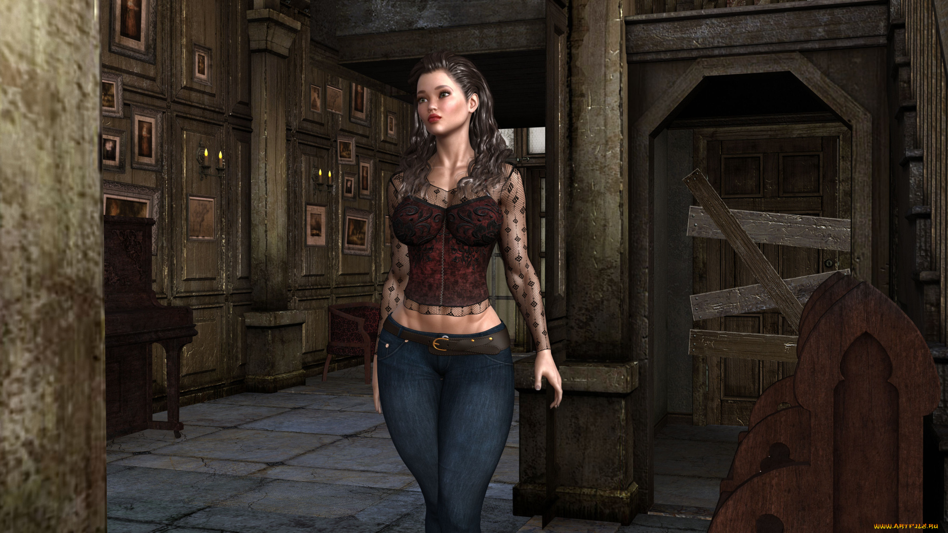 3д, графика, люди, , people, фон, девушка, взгляд