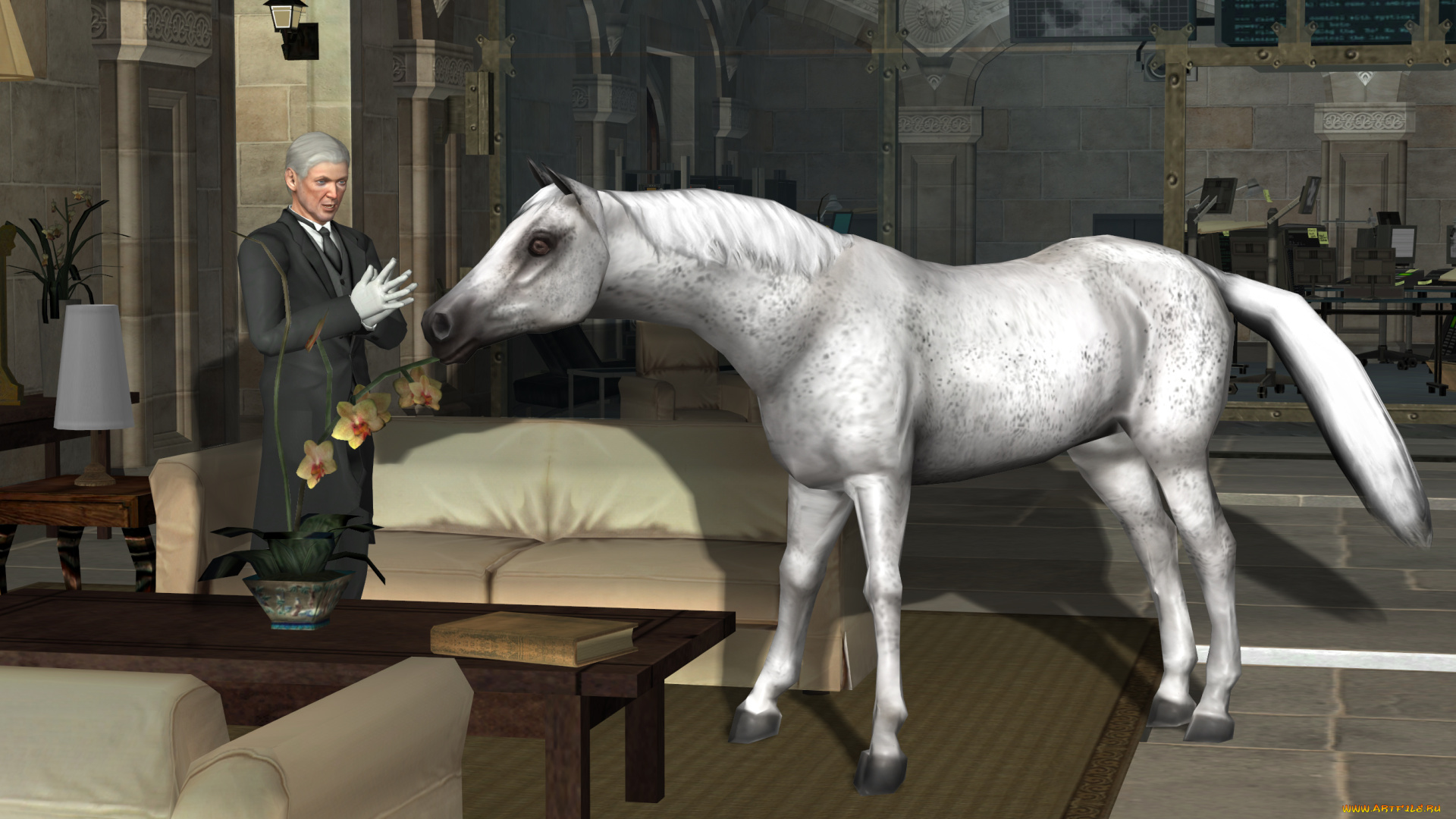 3д, графика, люди, , people, лошадь, мужчина