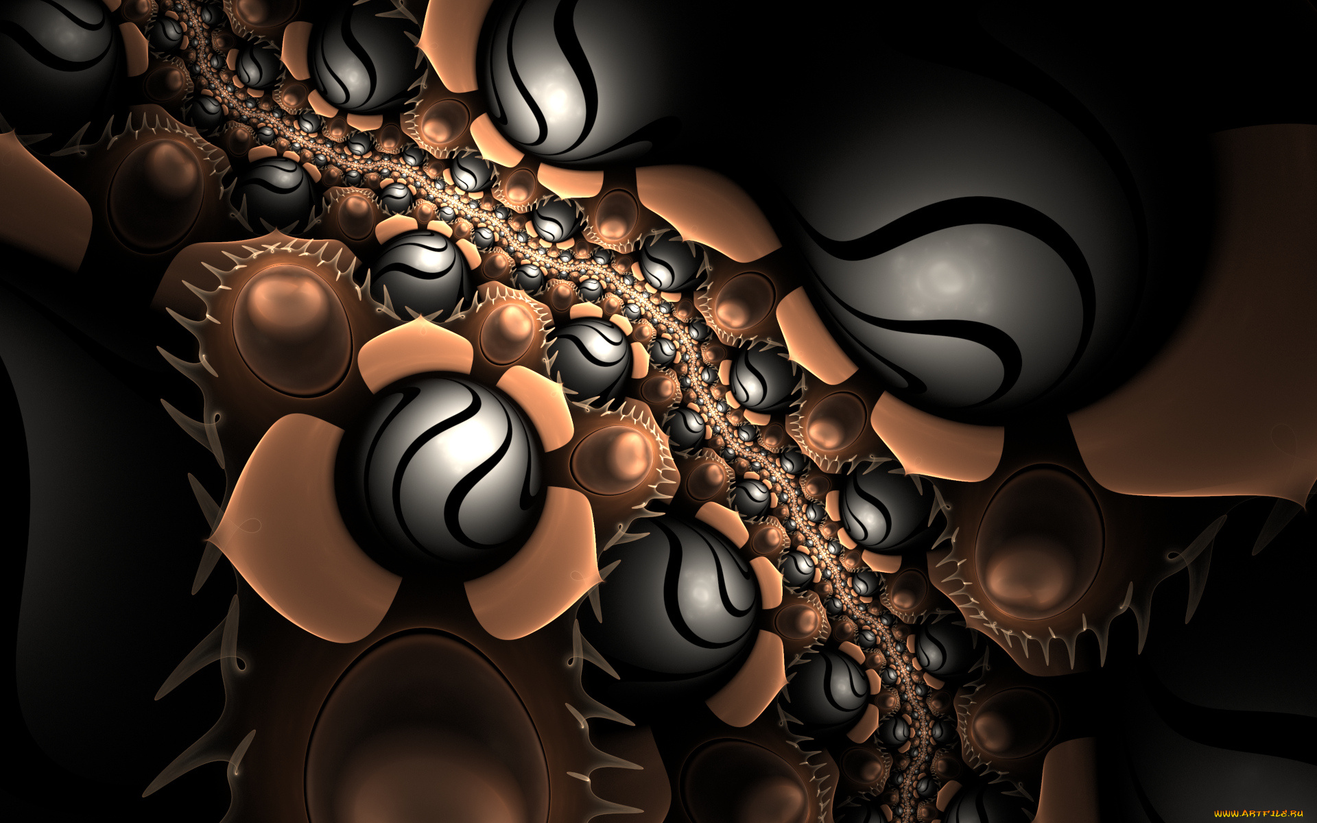 3д, графика, фракталы, , fractal, цвета, узор, фон