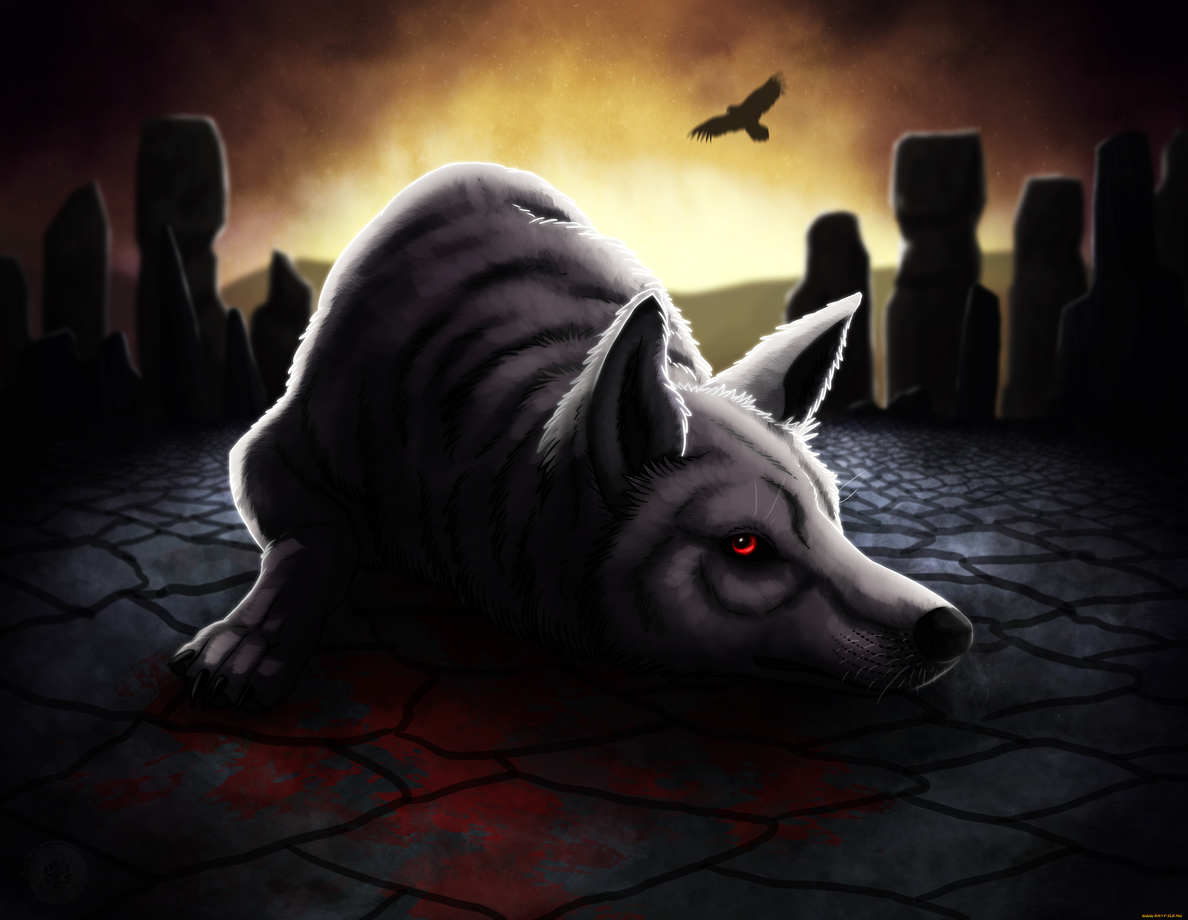 рисованное, животные, , собаки, фон, взгляд, собака