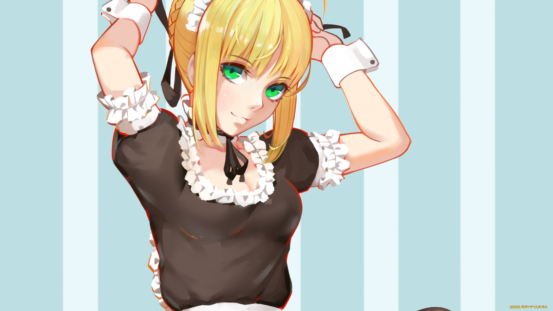 аниме, fate, stay, night, saber, сейбер