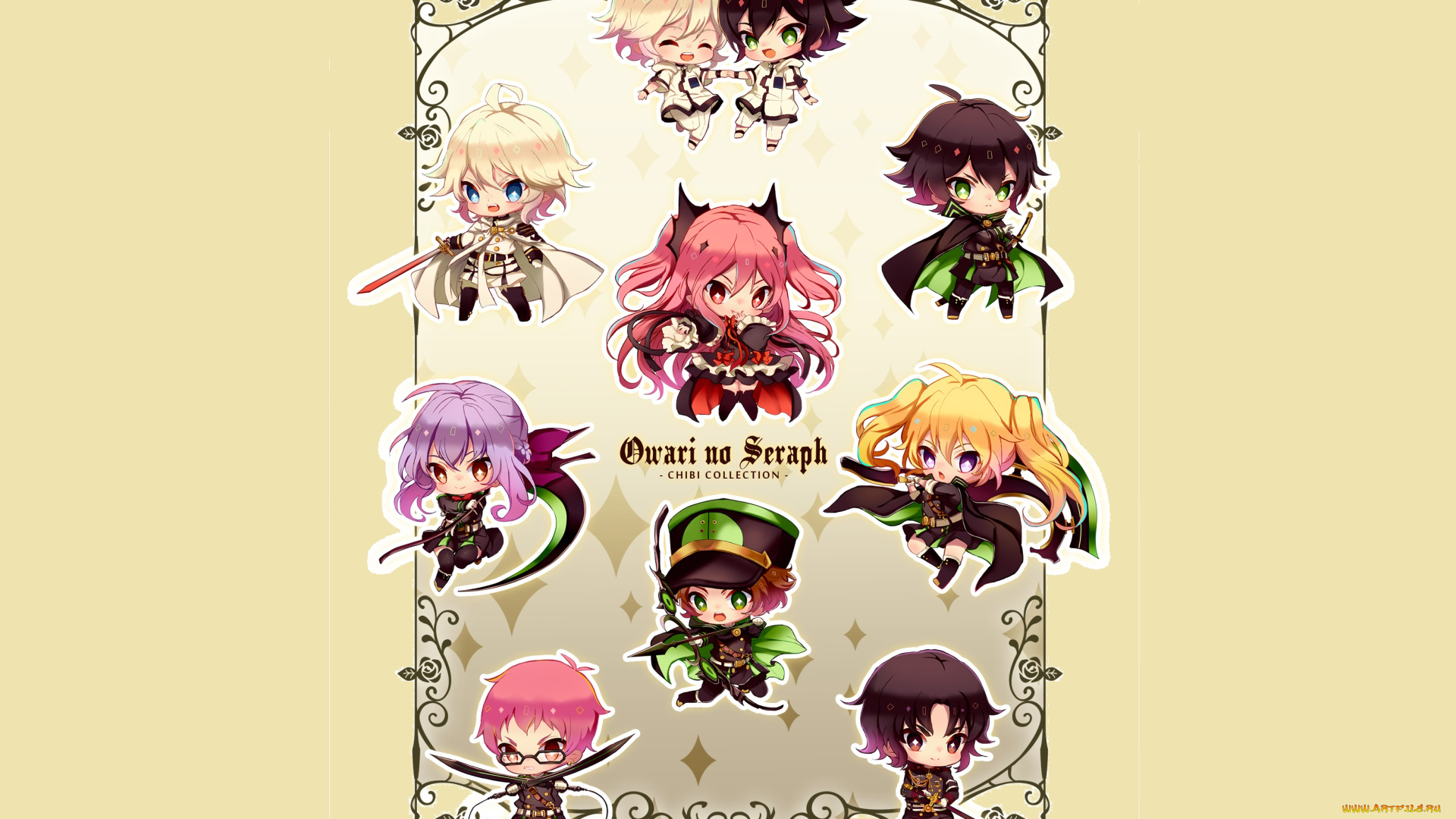 аниме, owari, no, seraph, малыши