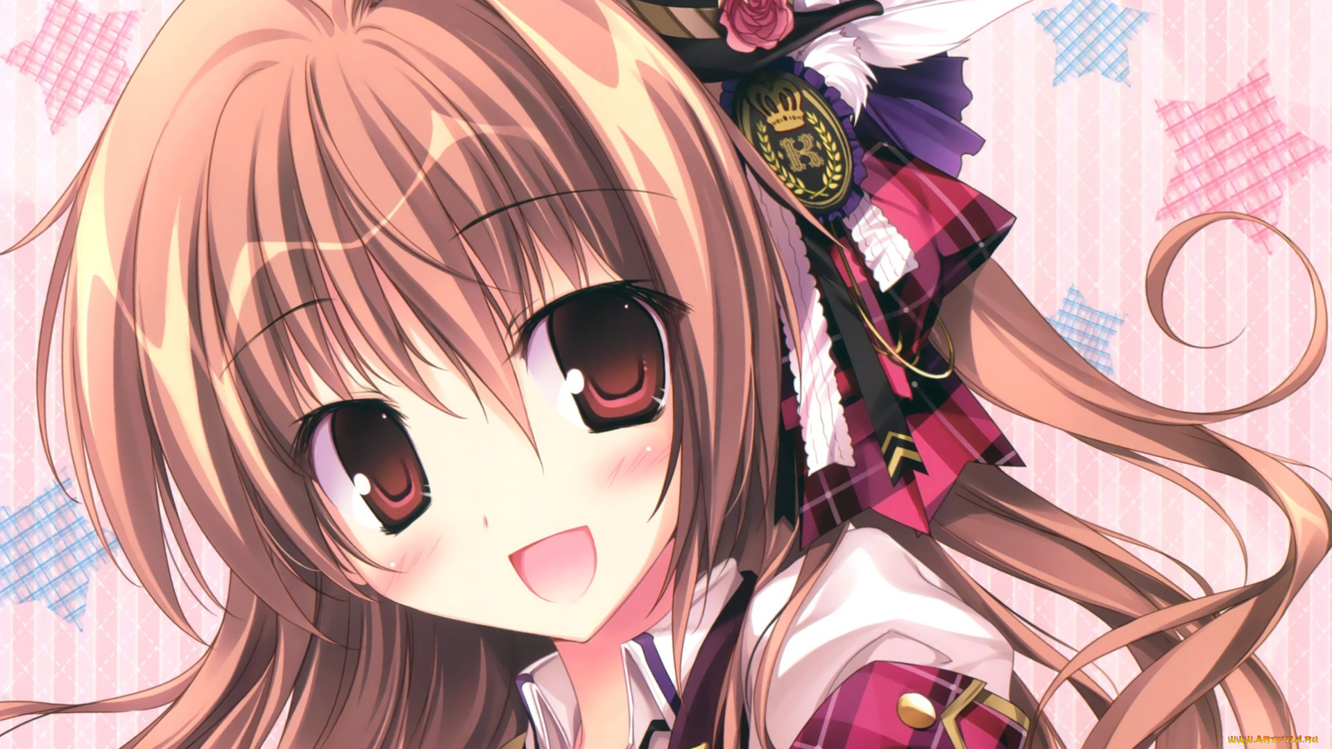 аниме, unknown, , другое, девочка, шляпка