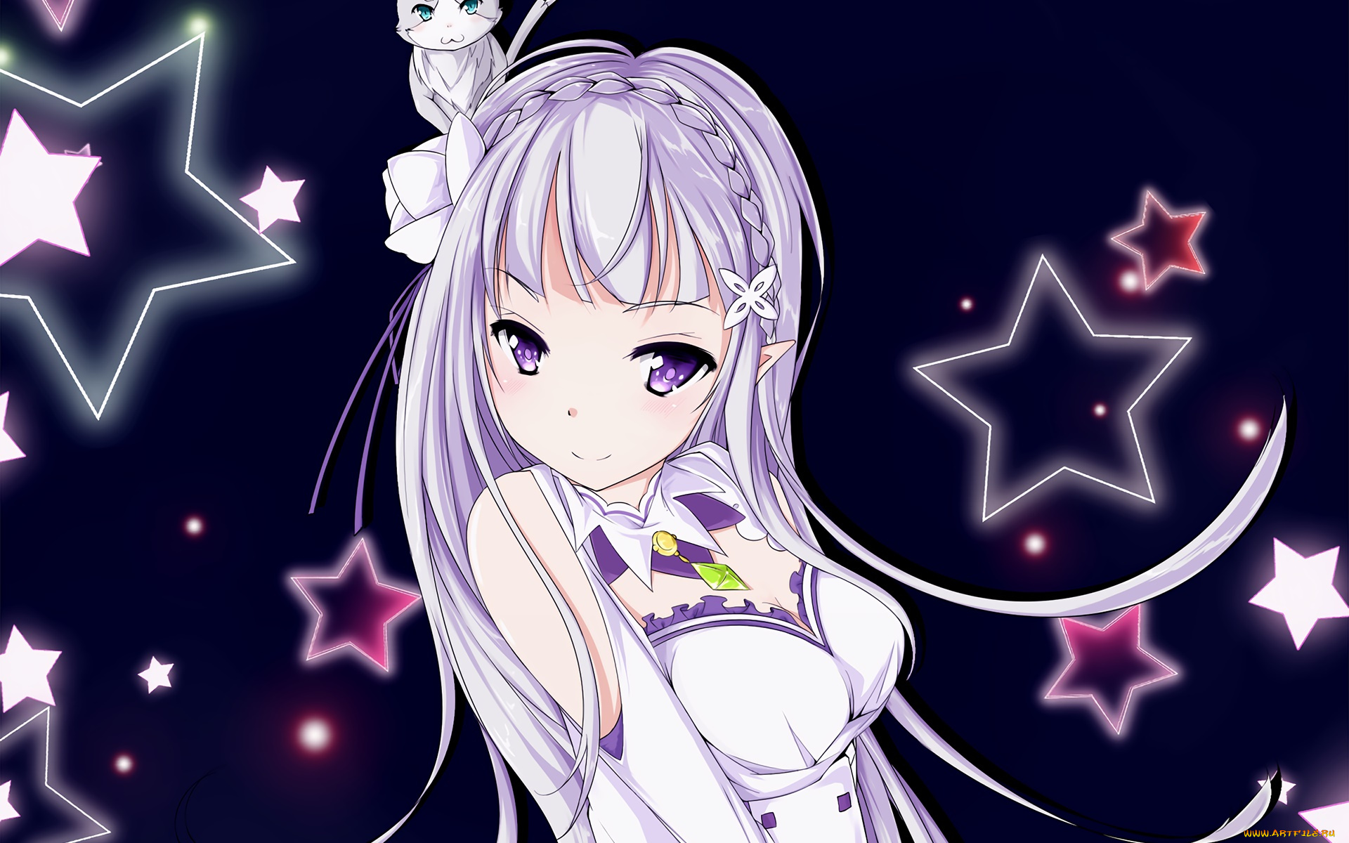 аниме, ga, rei, zero, взгляд, девушка, фон