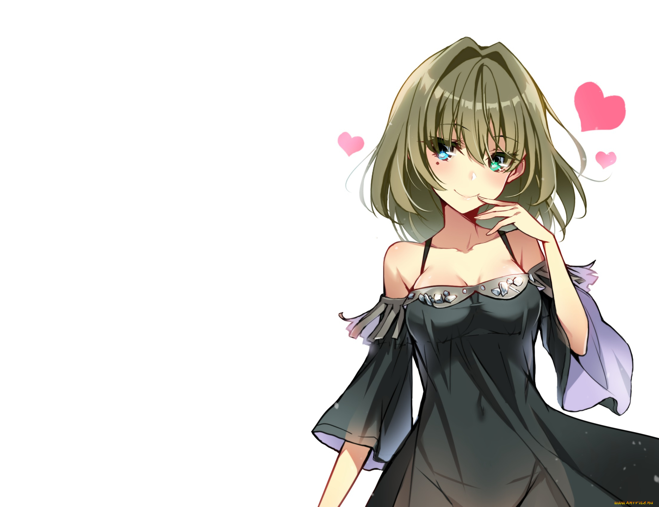 аниме, idolm@ster, сердечки, девушка