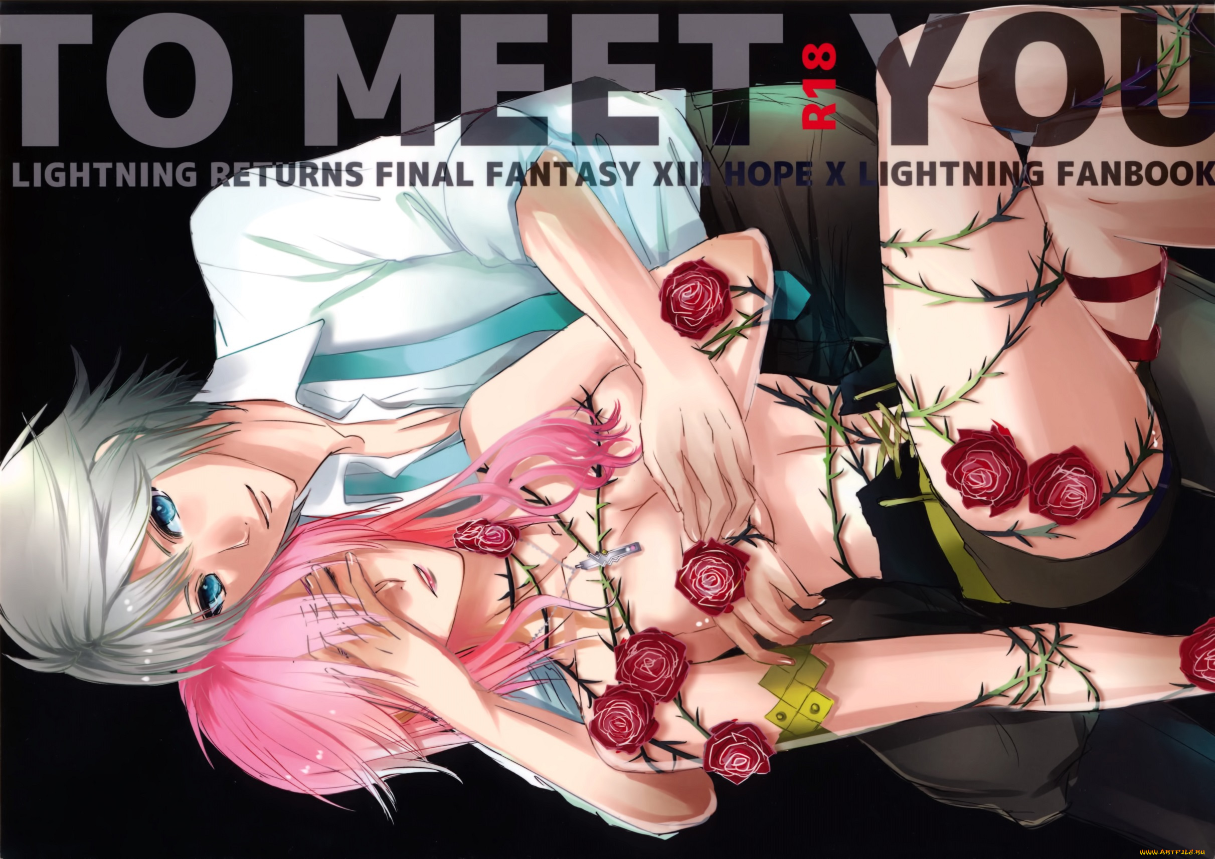 аниме, unknown, , другое, розы, пара