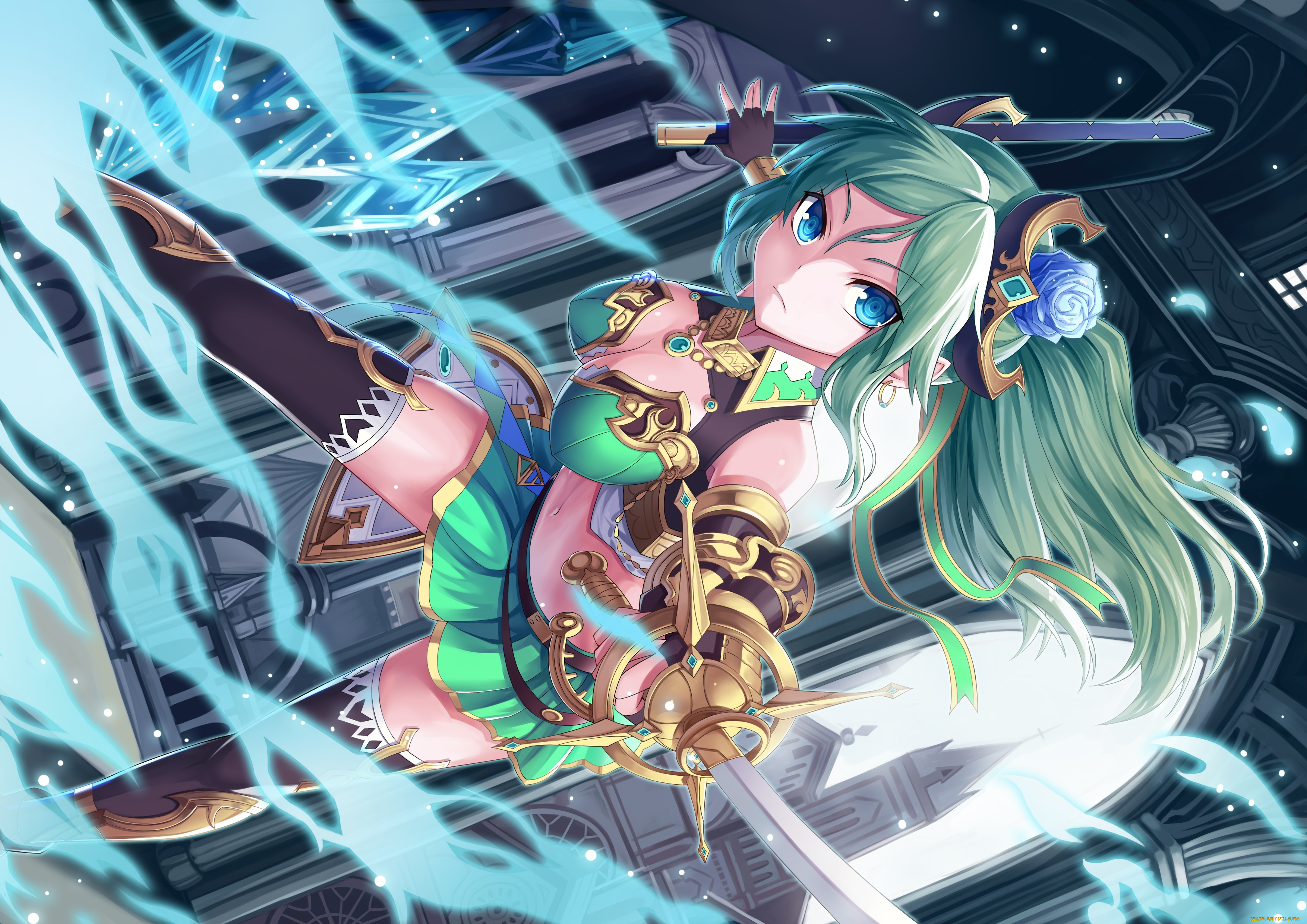 аниме, оружие, , техника, , технологии, девушка, арт