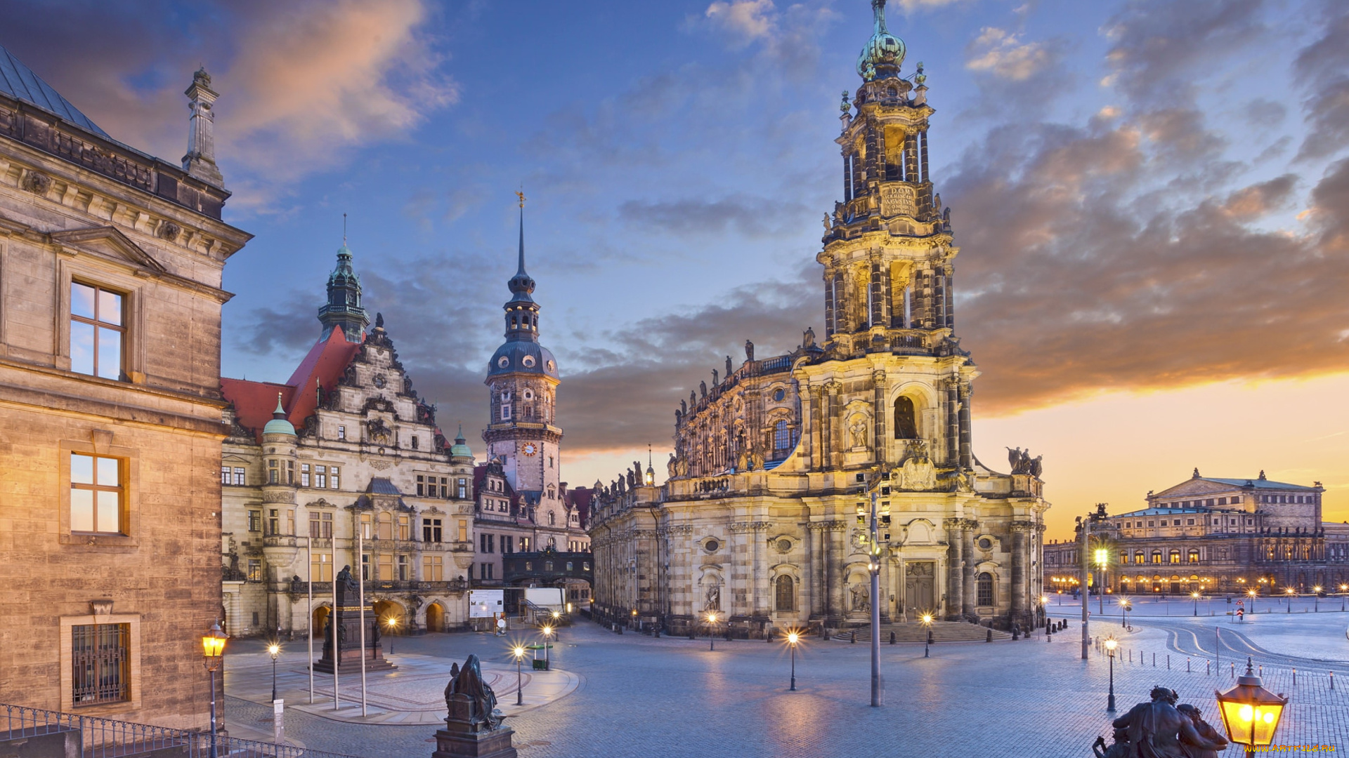 города, дрезден, , германия, старинная, архитектура, дрезден