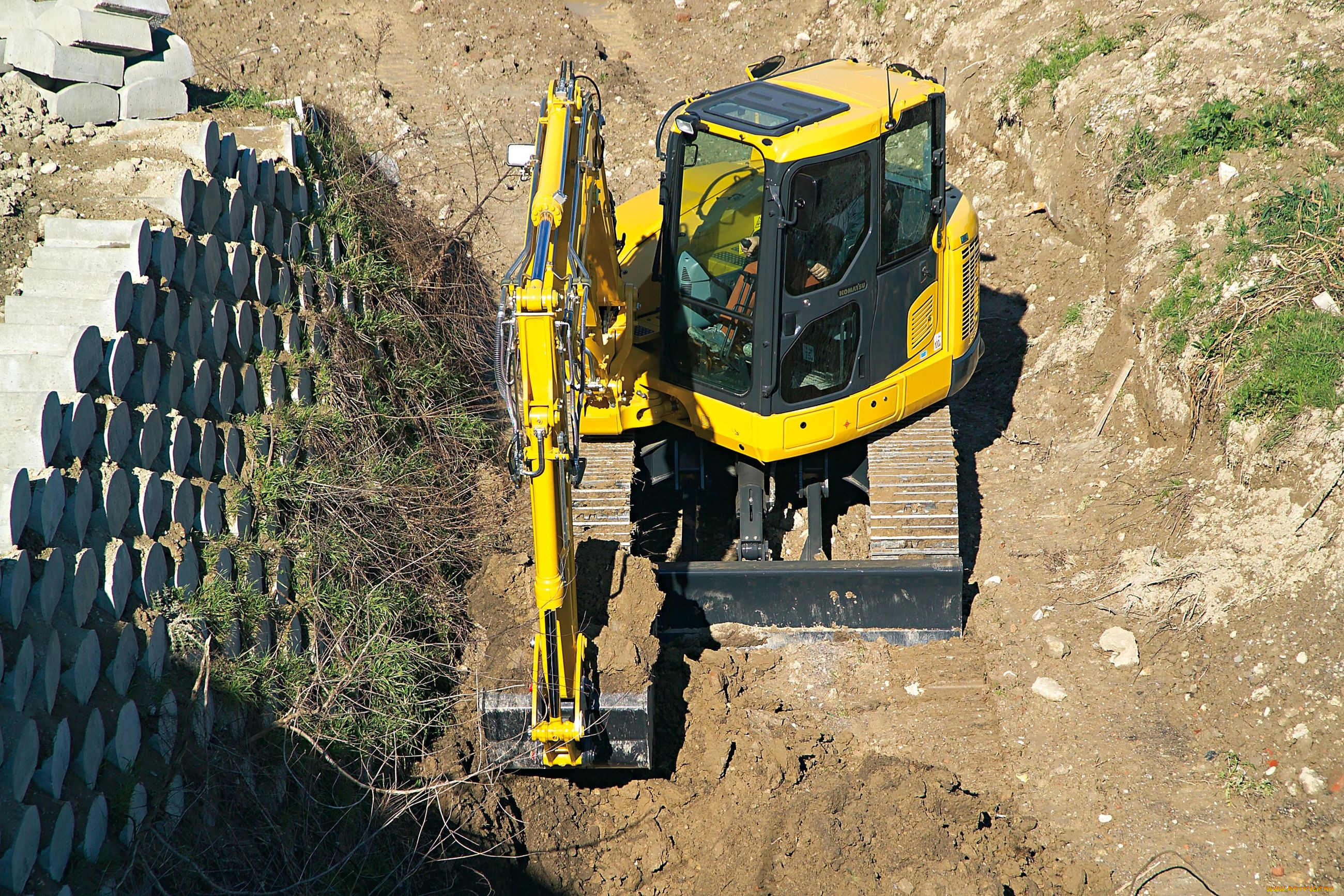 техника, экскаваторы, komatsu