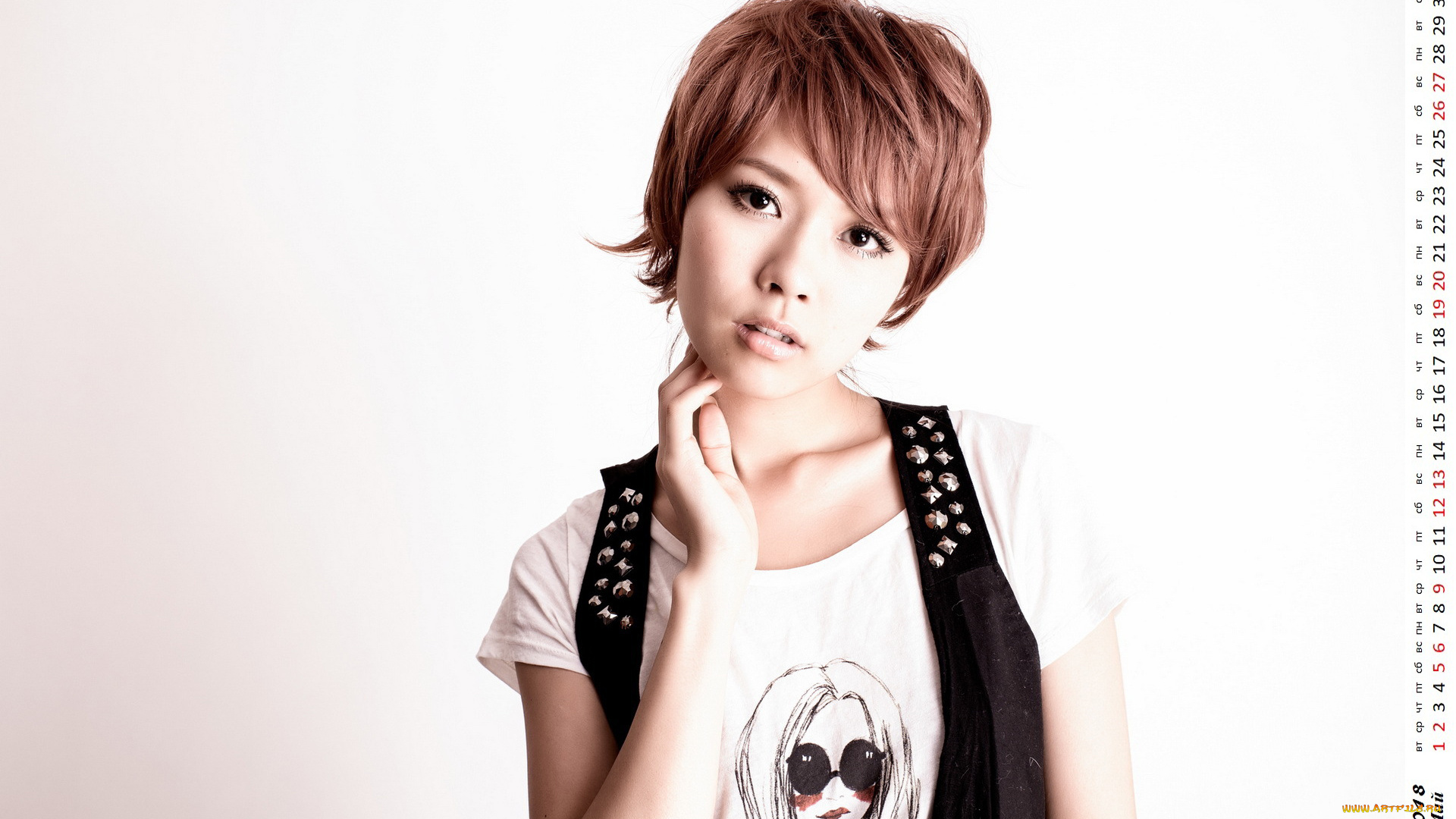 календари, девушки, взгляд