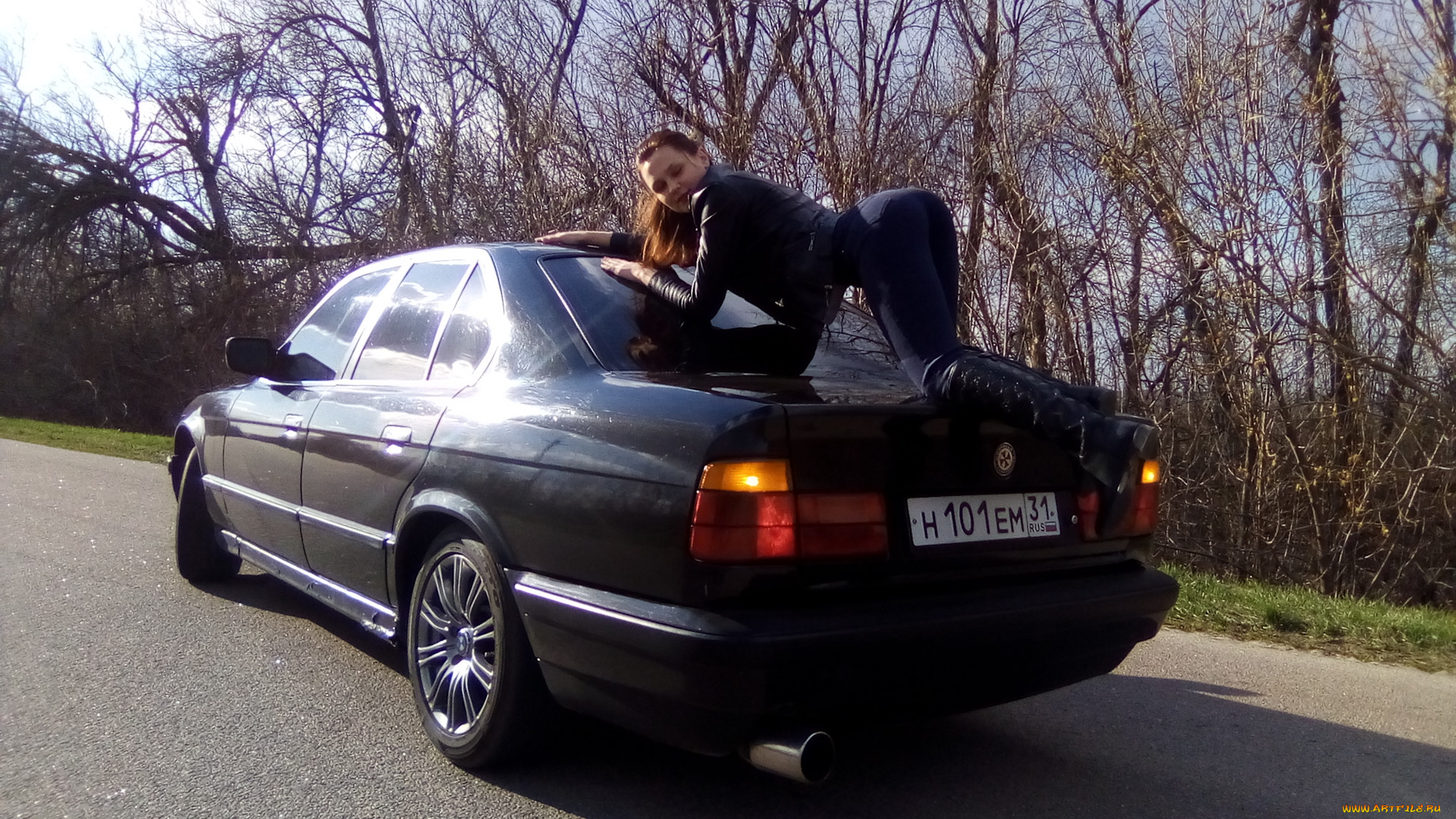 автомобили, -авто, с, девушками, bmw, 5, series, 520i