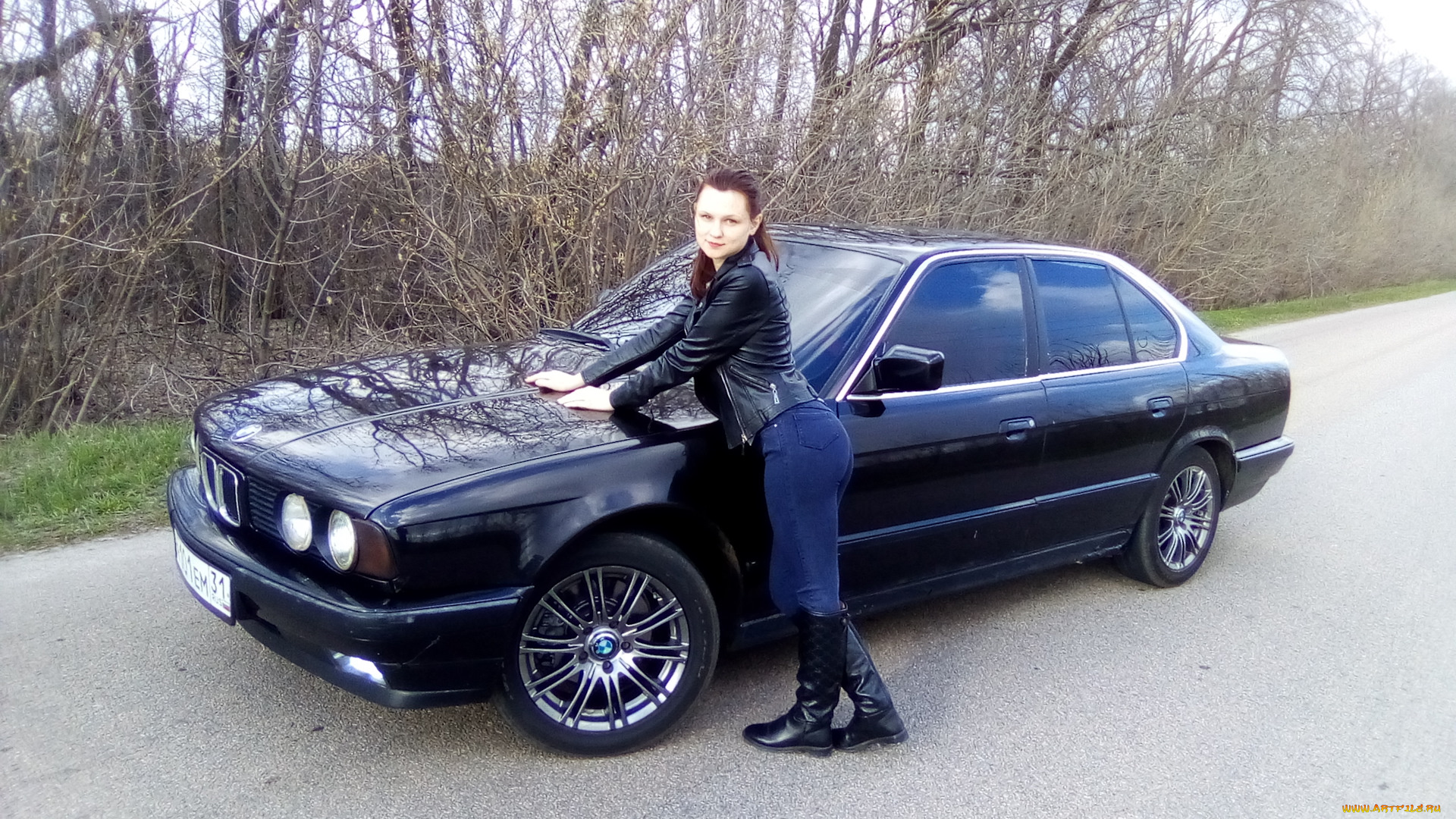 автомобили, -авто, с, девушками, bmw, 5, series, 520i