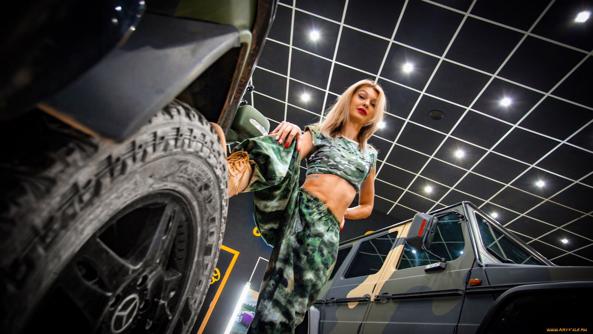 автомобили, -авто, с, девушками, mercedes, g-class