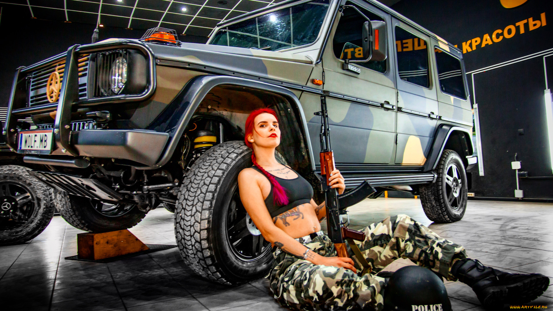 автомобили, -авто, с, девушками, mercedes, g-class