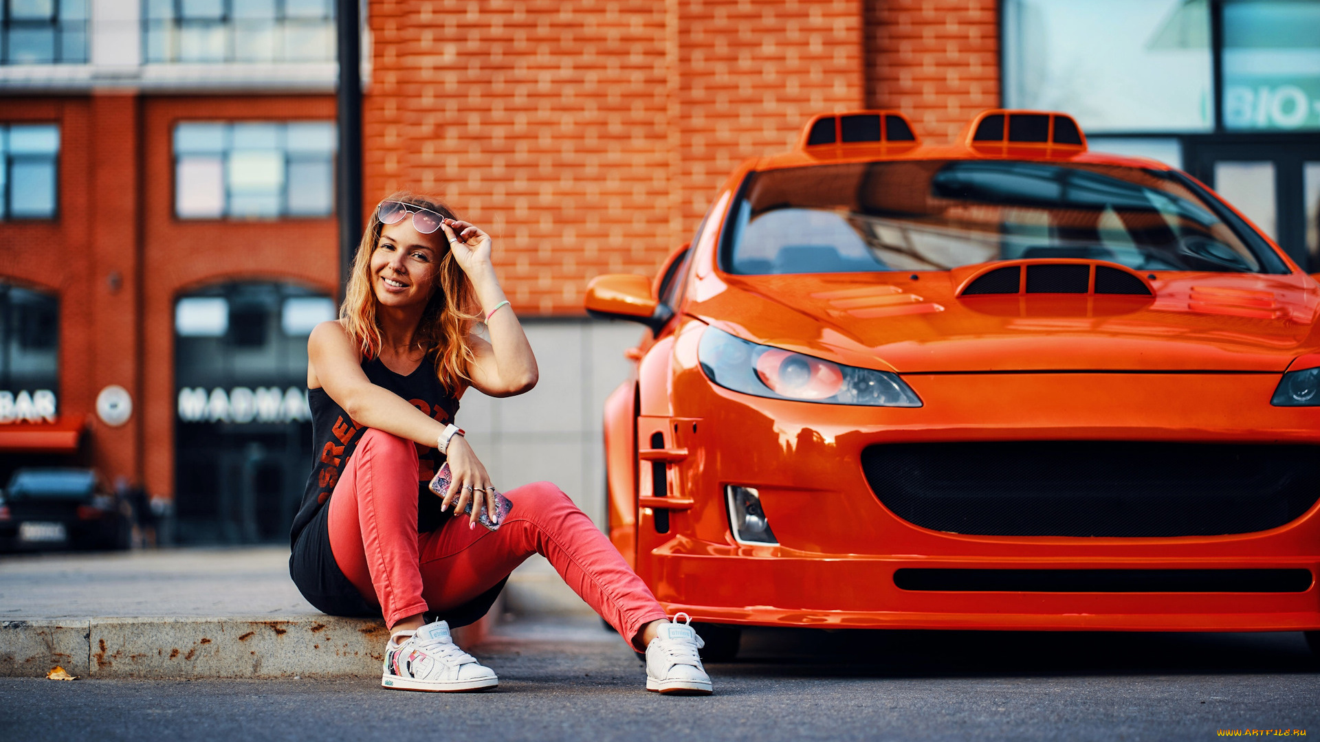 автомобили, -авто, с, девушками, peugeot