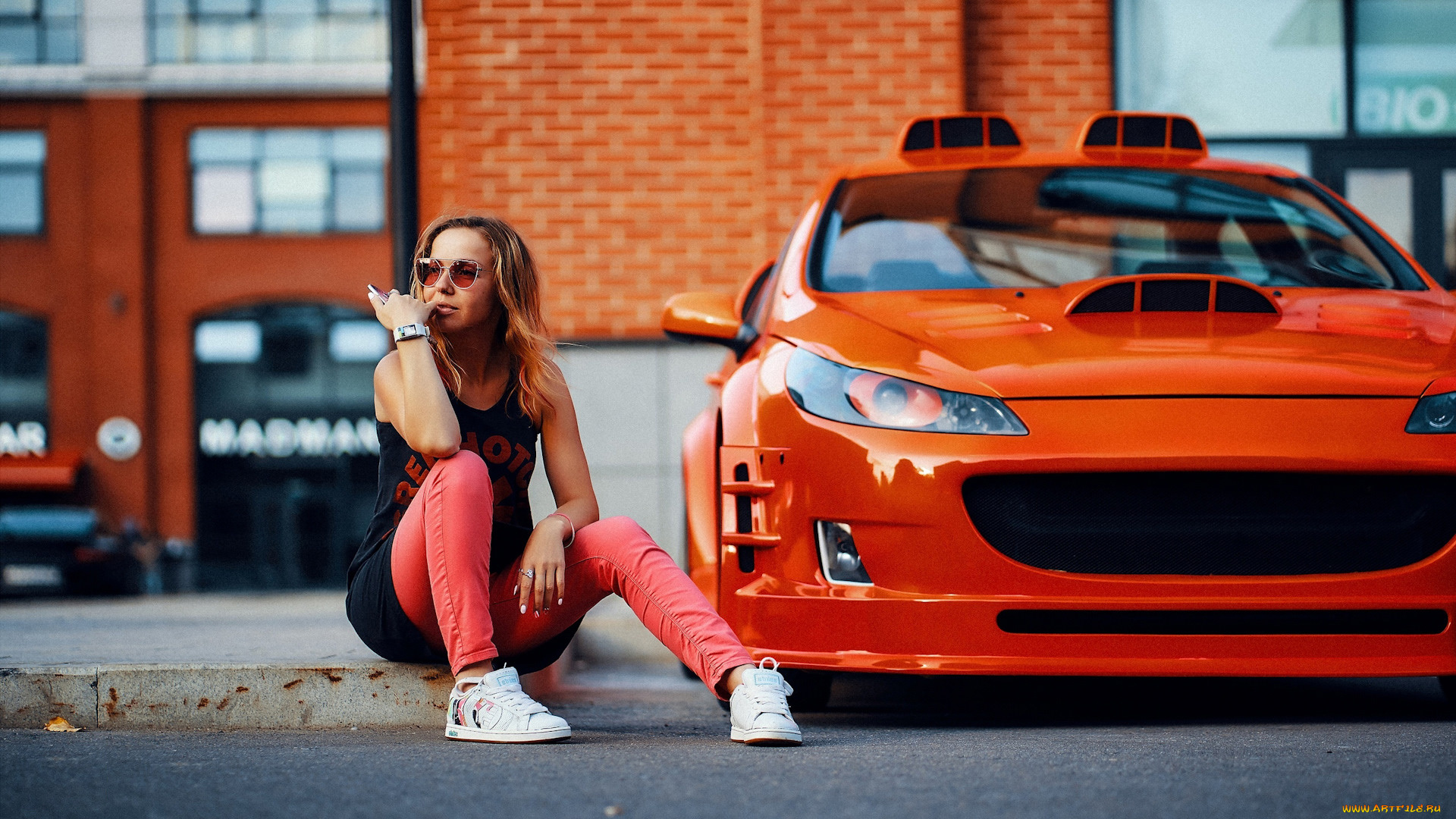 автомобили, -авто, с, девушками, peugeot