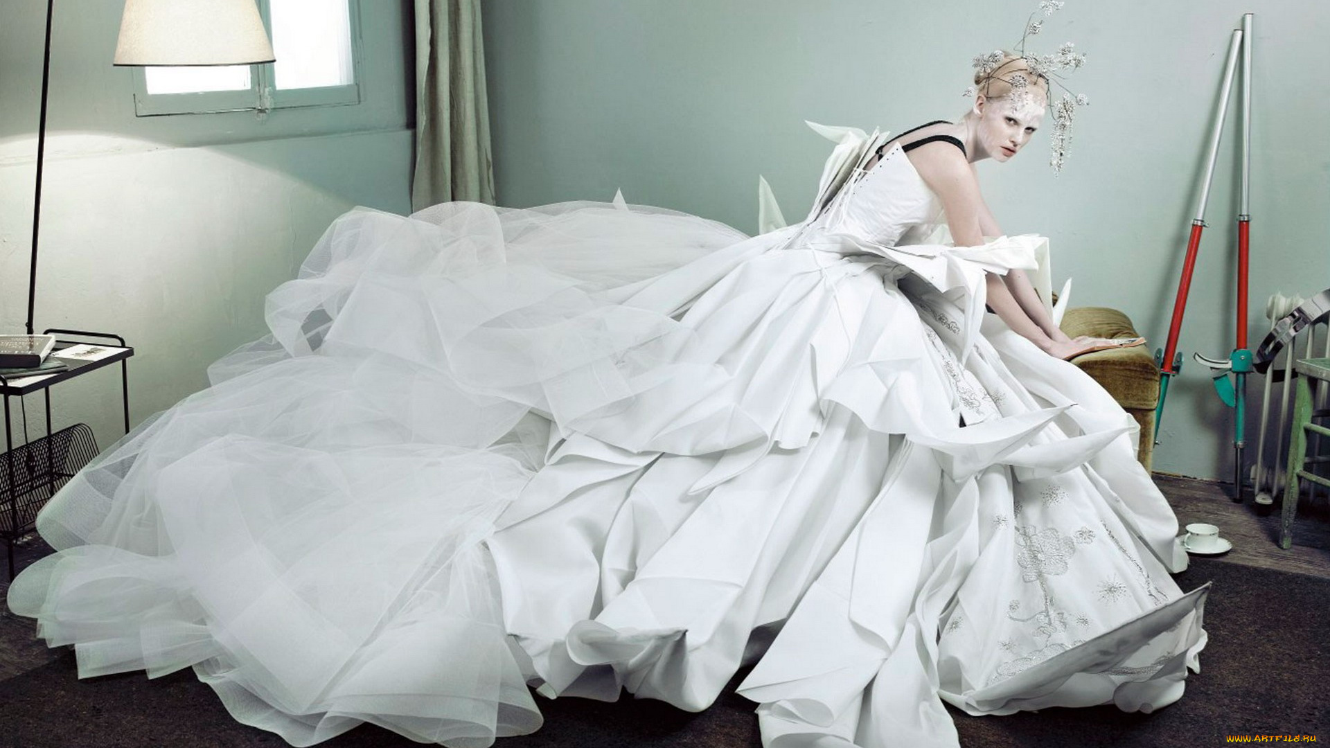 девушки, -, невесты, lara, stone, платье, невеста, торшер