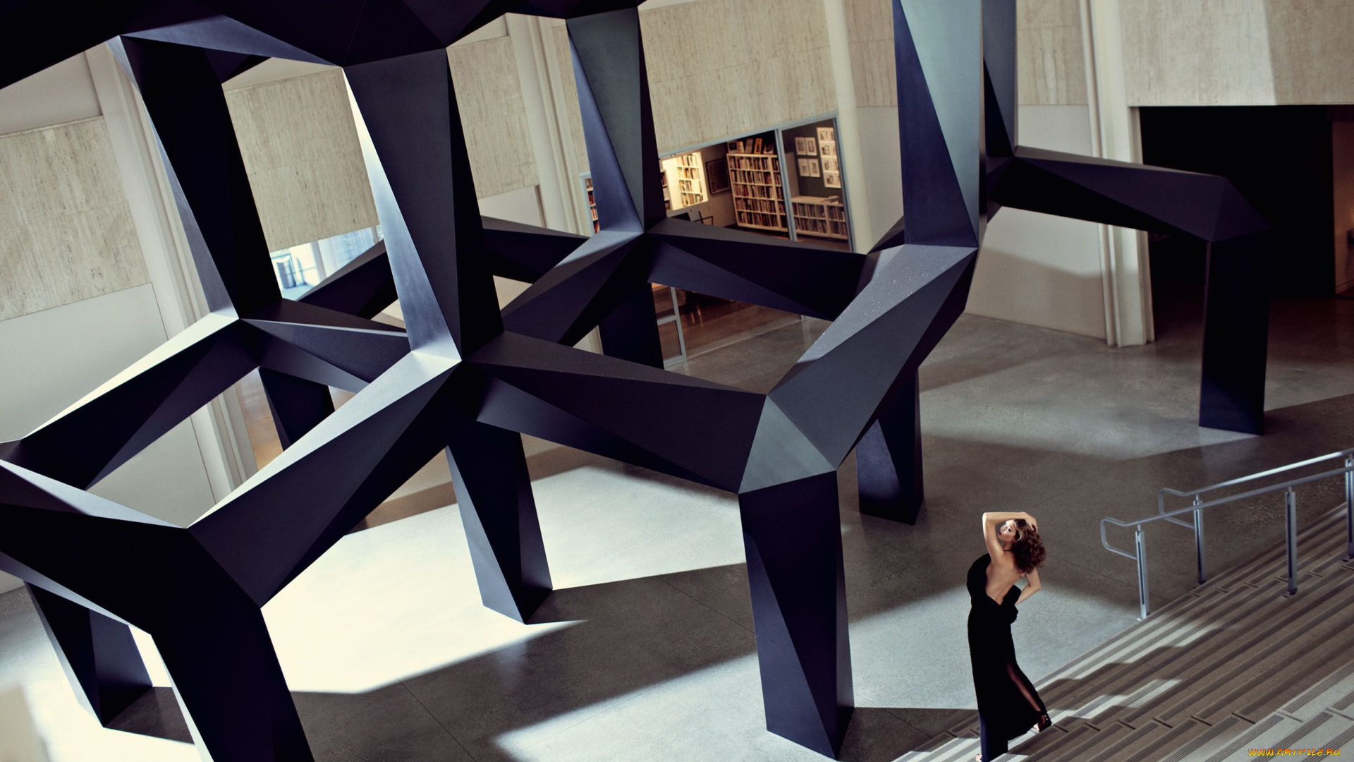 девушки, karlie, kloss, karlie, kloss, платье, лестница, конструкция