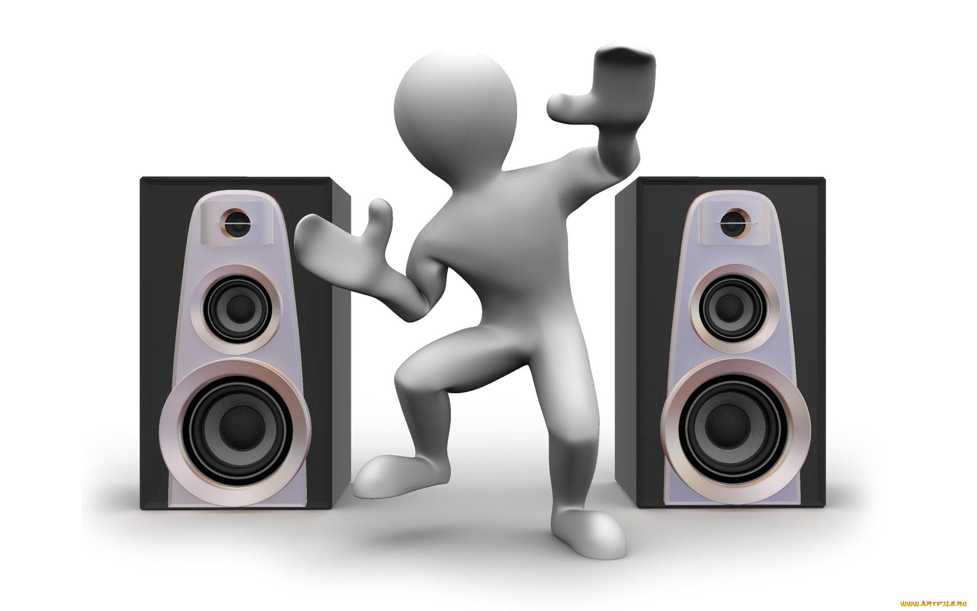 3д, графика, атмосфера, настроение, , atmosphere, , , mood, , человечек, колонки, музыка, танец