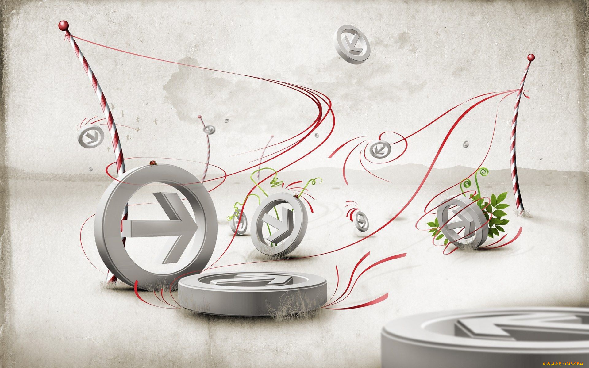 3д, графика, другое, , other, стрелки, движение