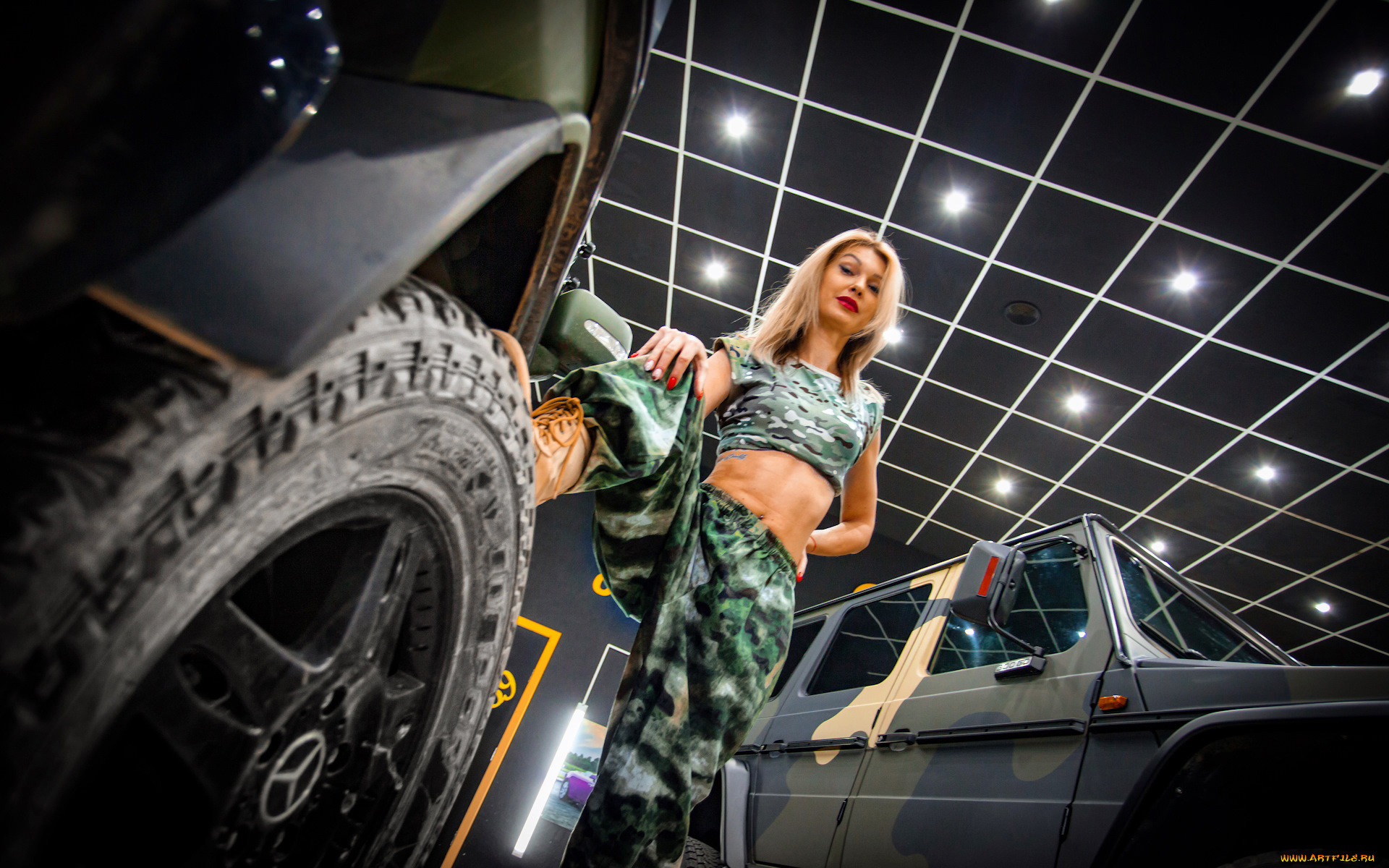 автомобили, -авто, с, девушками, mercedes, g-class