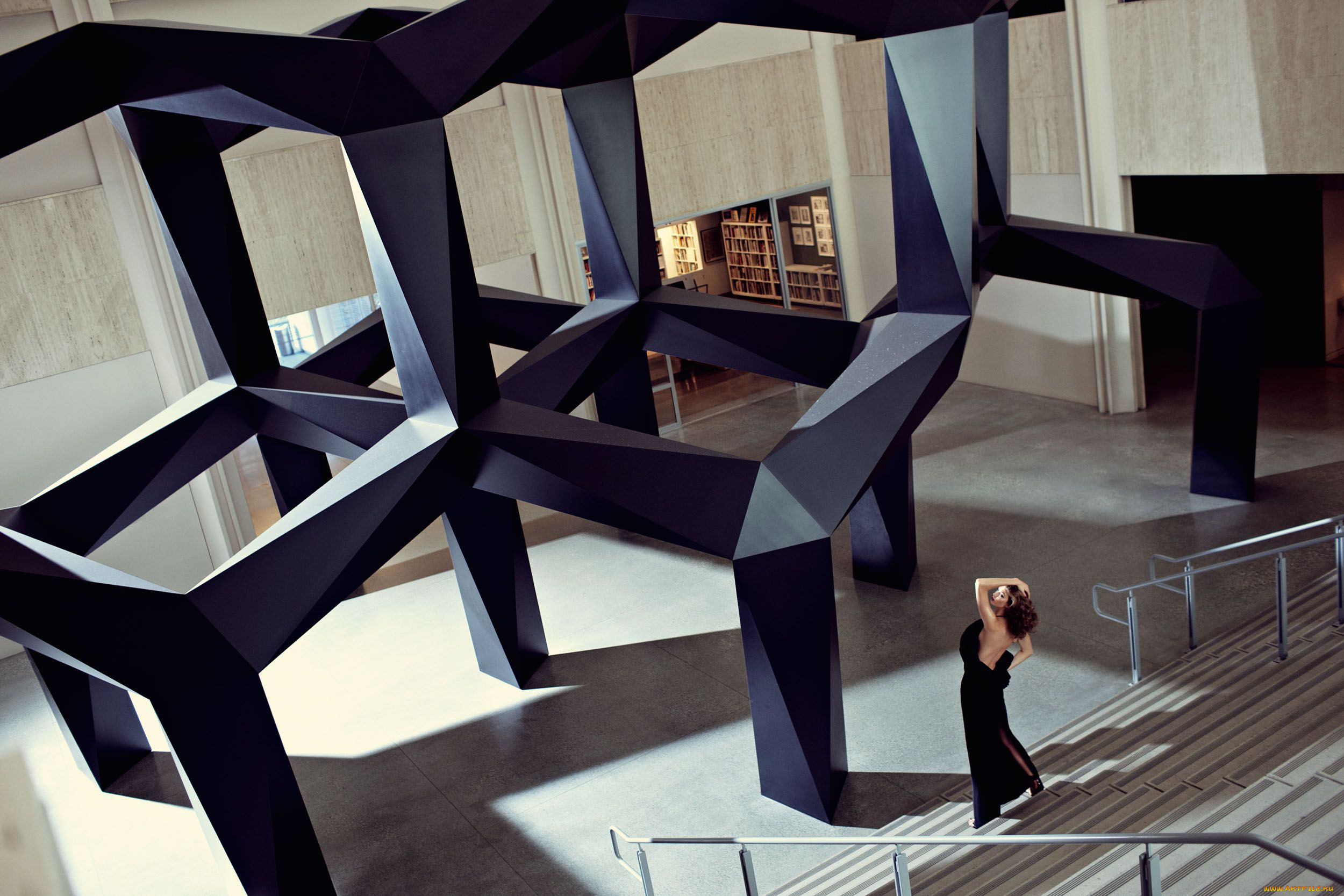 девушки, karlie, kloss, karlie, kloss, платье, лестница, конструкция