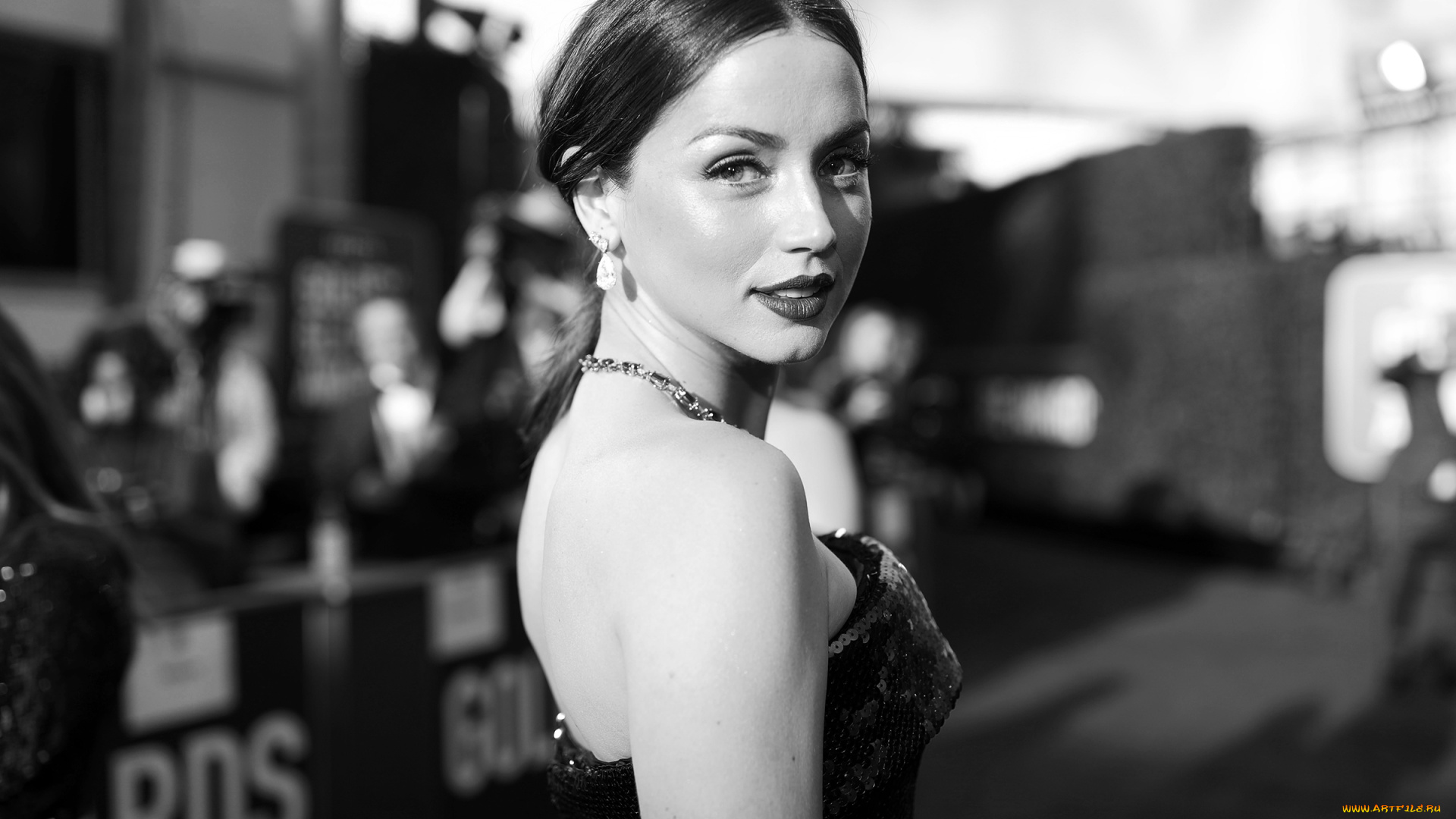 девушки, ana, de, armas, монохром