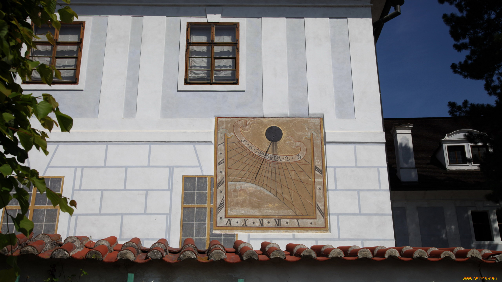 города, чески-крумлов, , чехия, часы