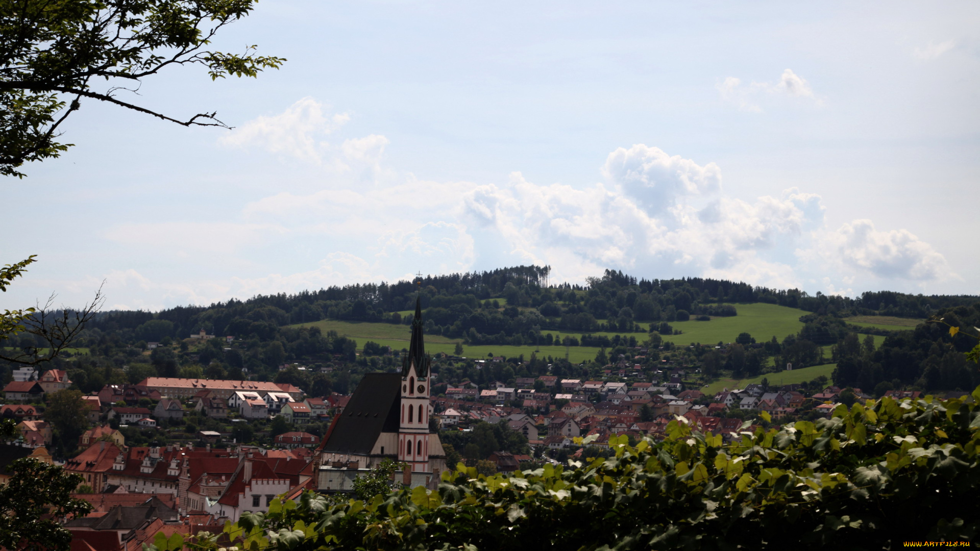 города, чески-крумлов, , чехия, панорама