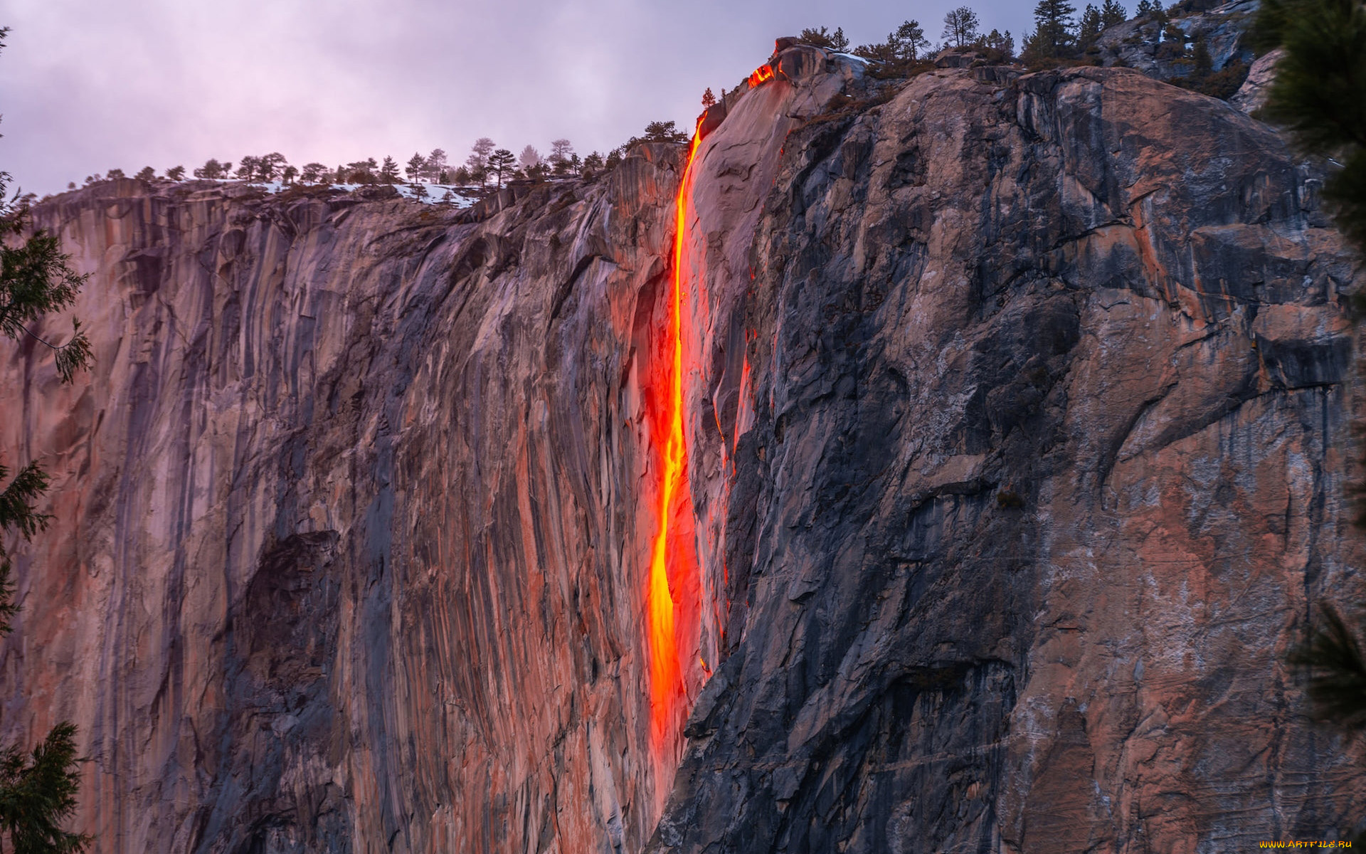 yosemite, national, park, california, usa, horsetail, fall, природа, водопады, yosemite, national, park, horsetail, fall