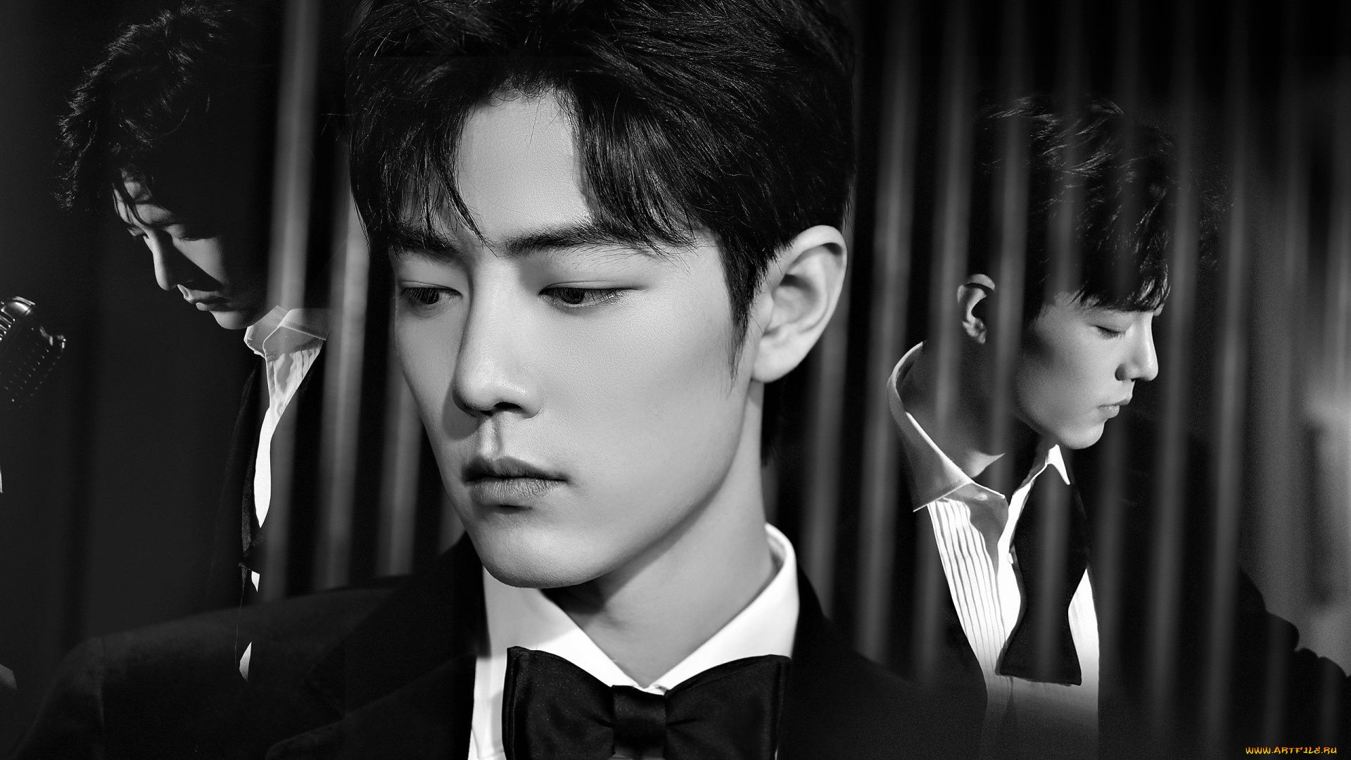 мужчины, xiao, zhan, актер, лицо, костюм, бабочка