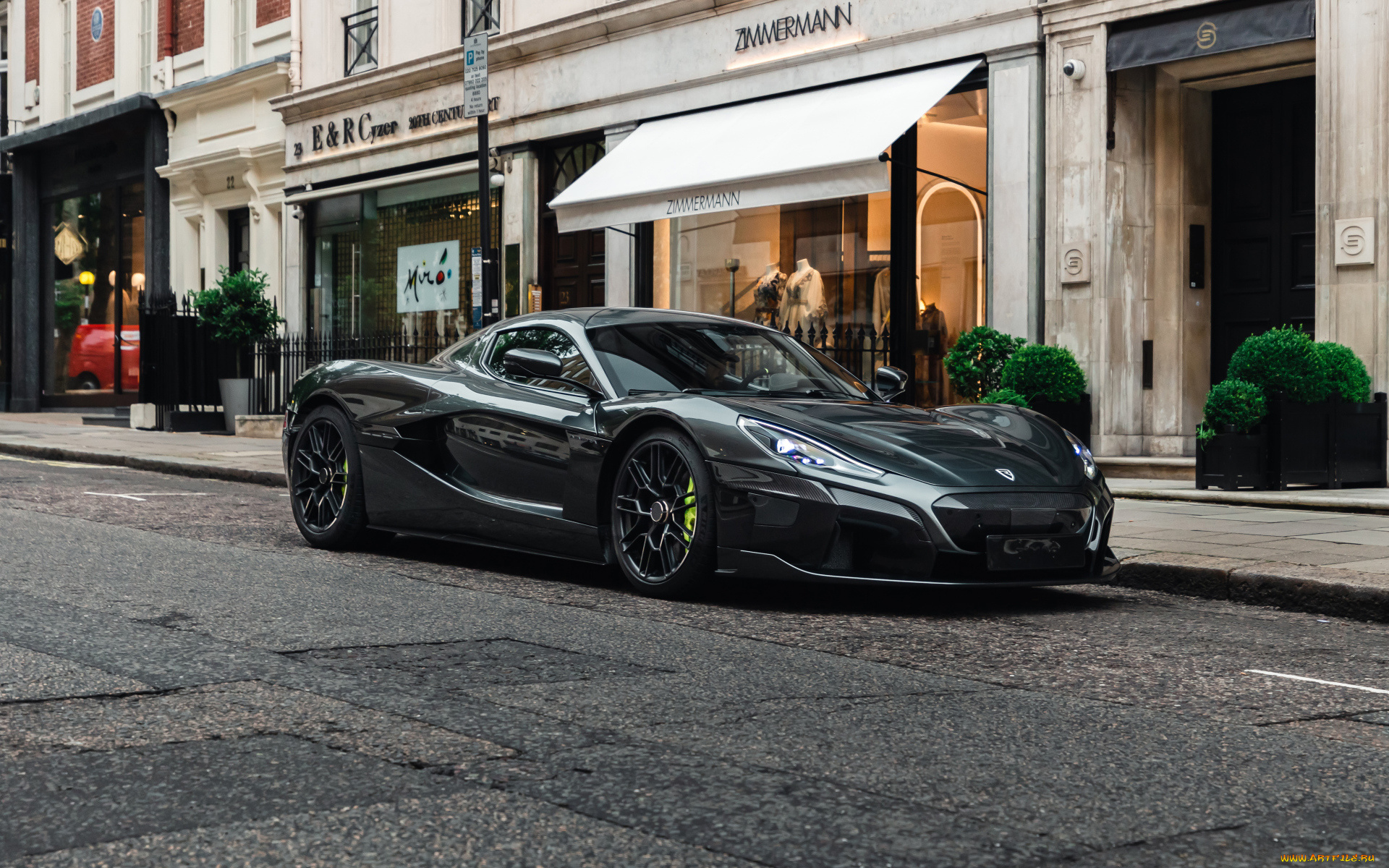 автомобили, rimac, черный, улица, магазины