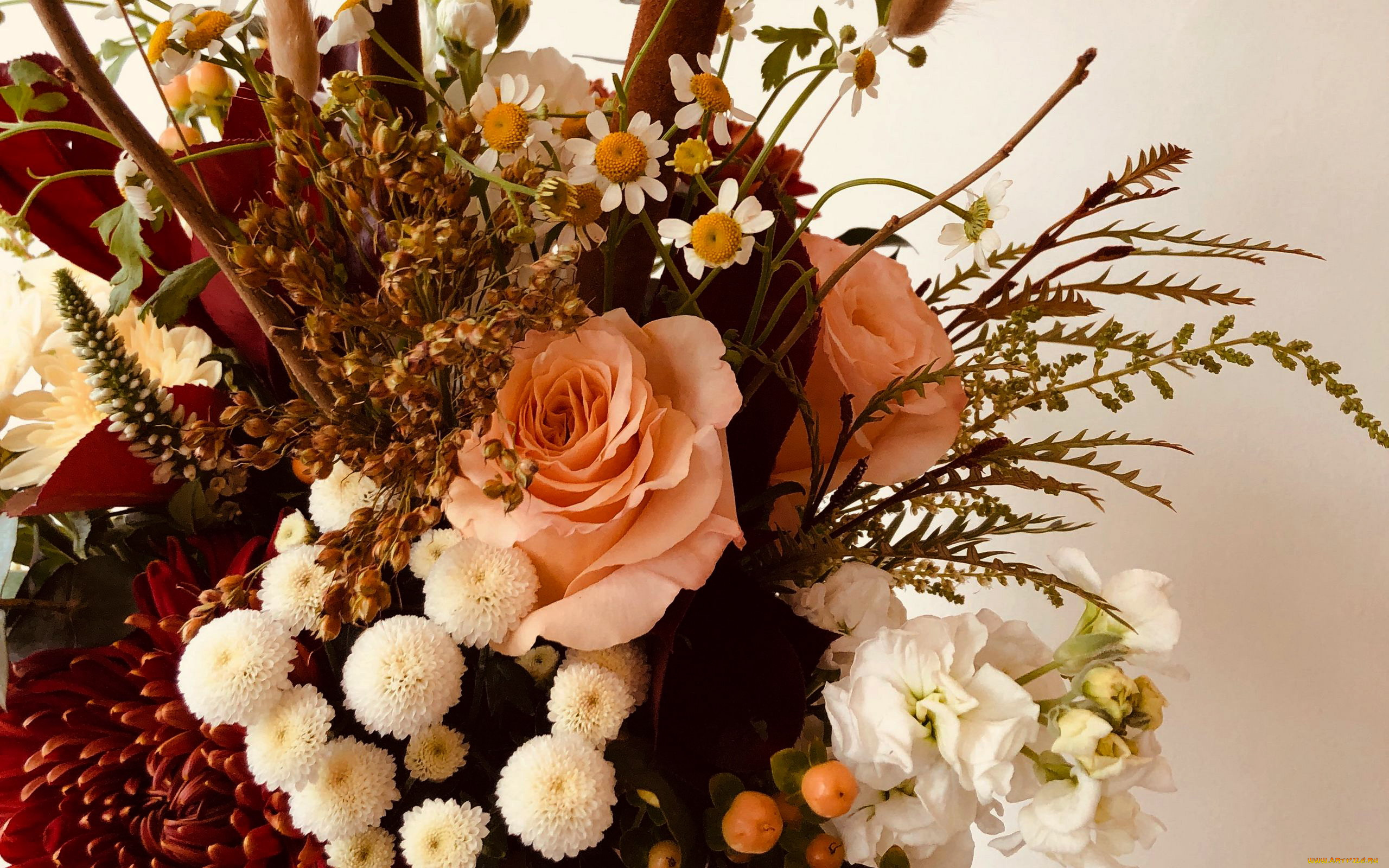 цветы, букеты, , композиции, розы, ромашки, хризантемы