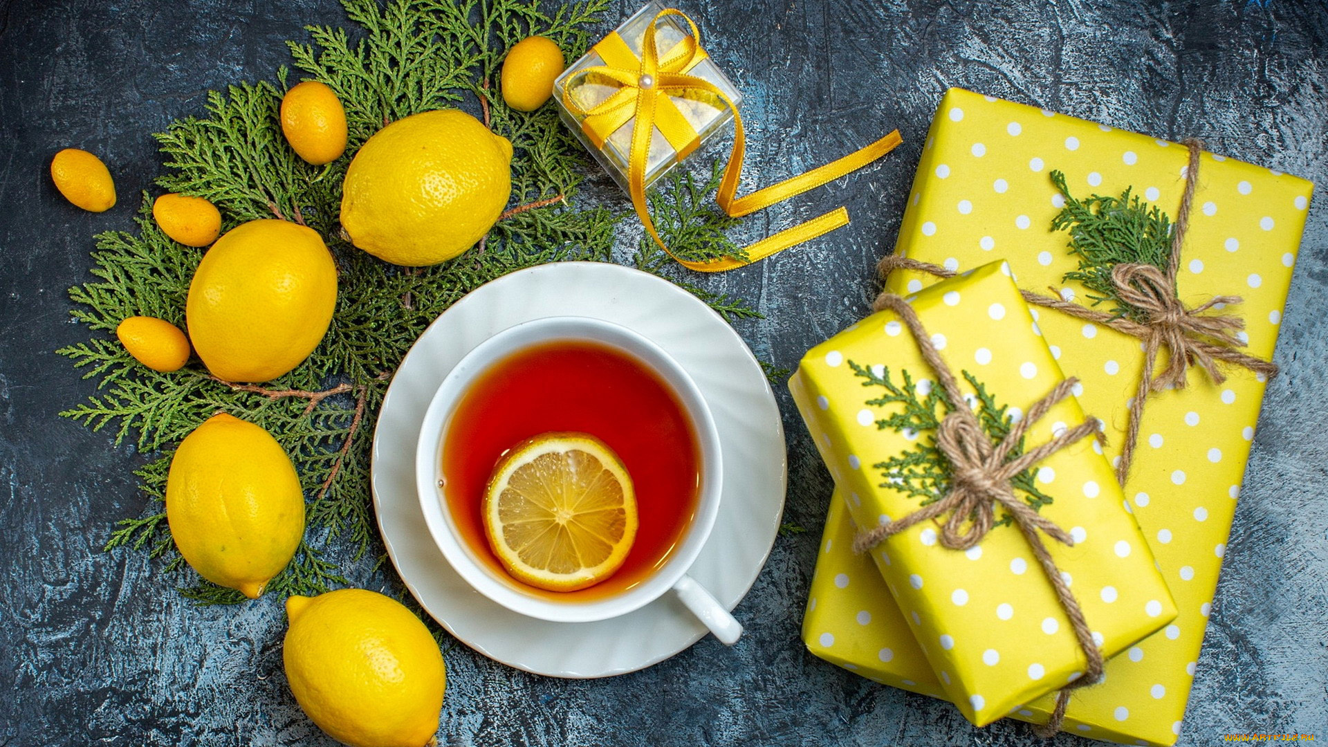еда, напитки, , чай, чай, лимон