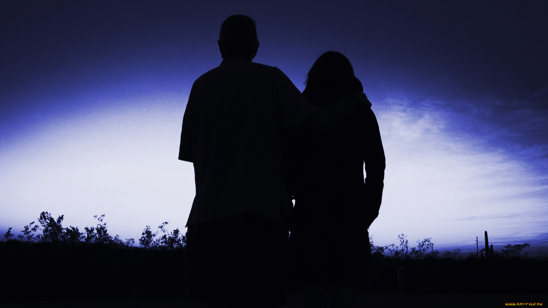 разное, мужчина, женщина, пара, силуэты, закат