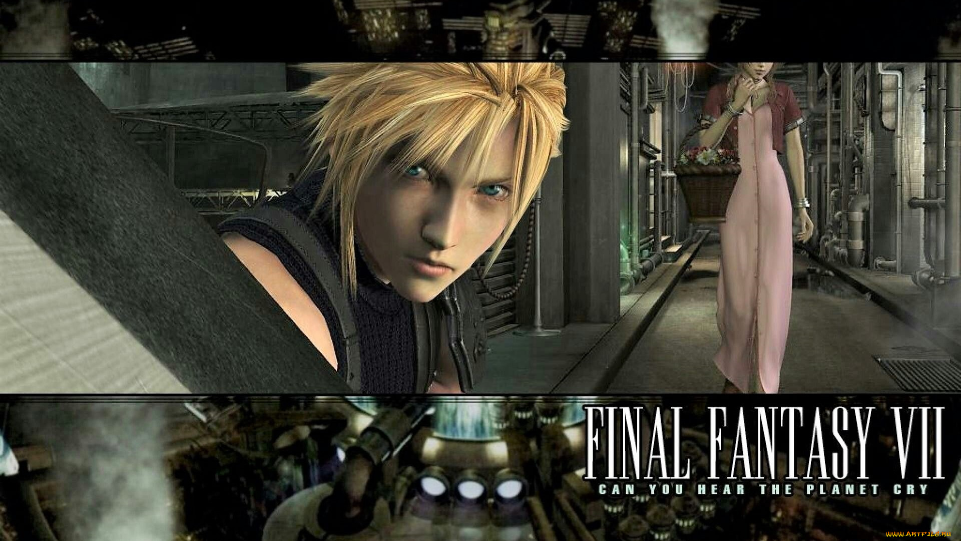 видео, игры, final, fantasy, vii, персонажи, механизмы