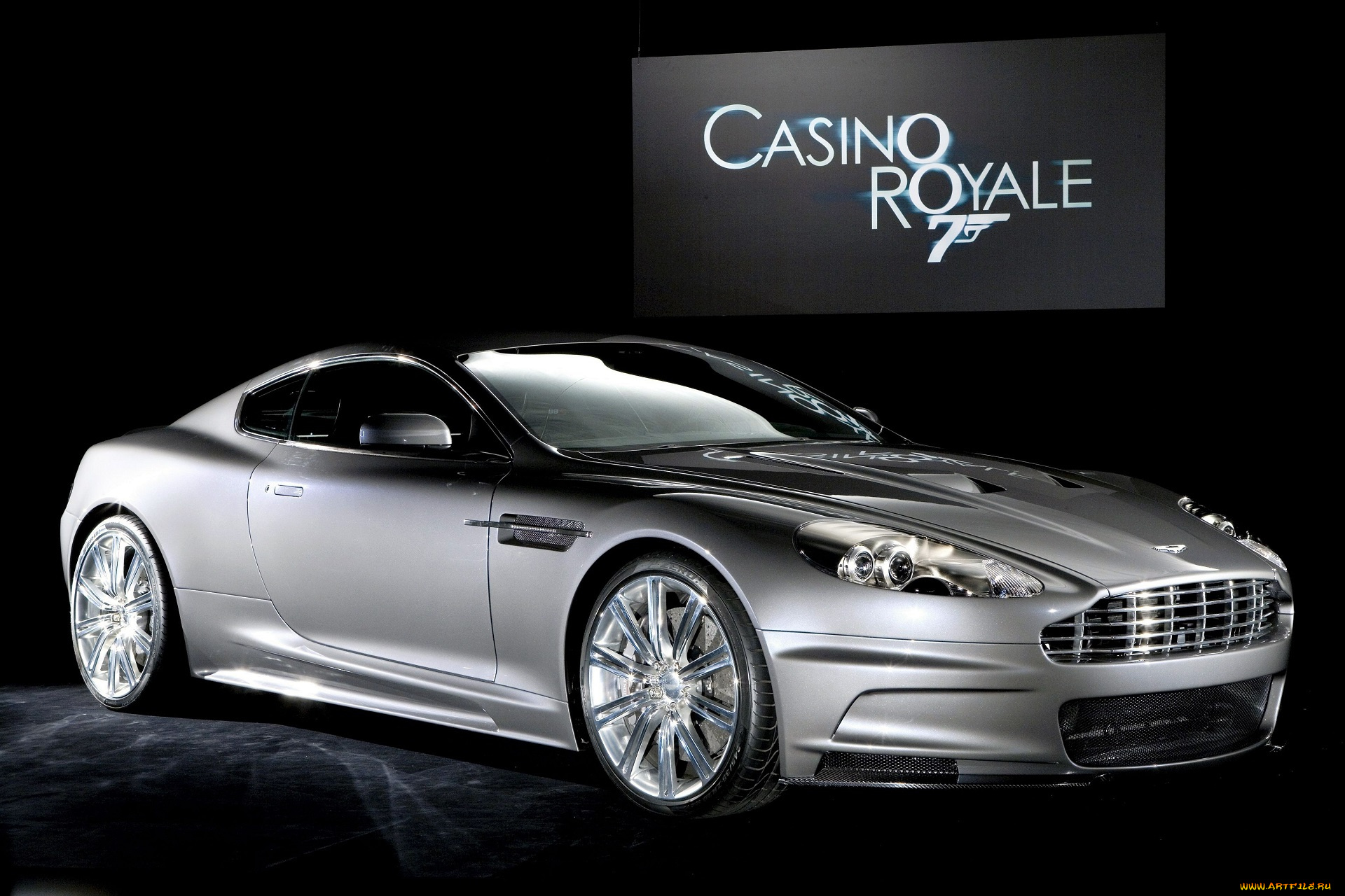 кино, фильмы, 007, , casino, royale, серебристый, aston, martin, dbr9